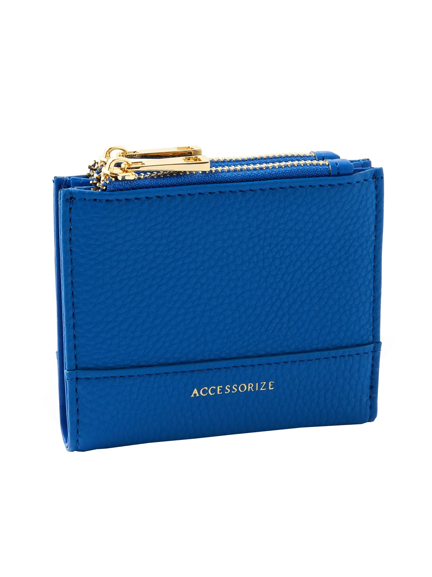 Accessorize London Women's Faux Leather Blue Bella Wallet