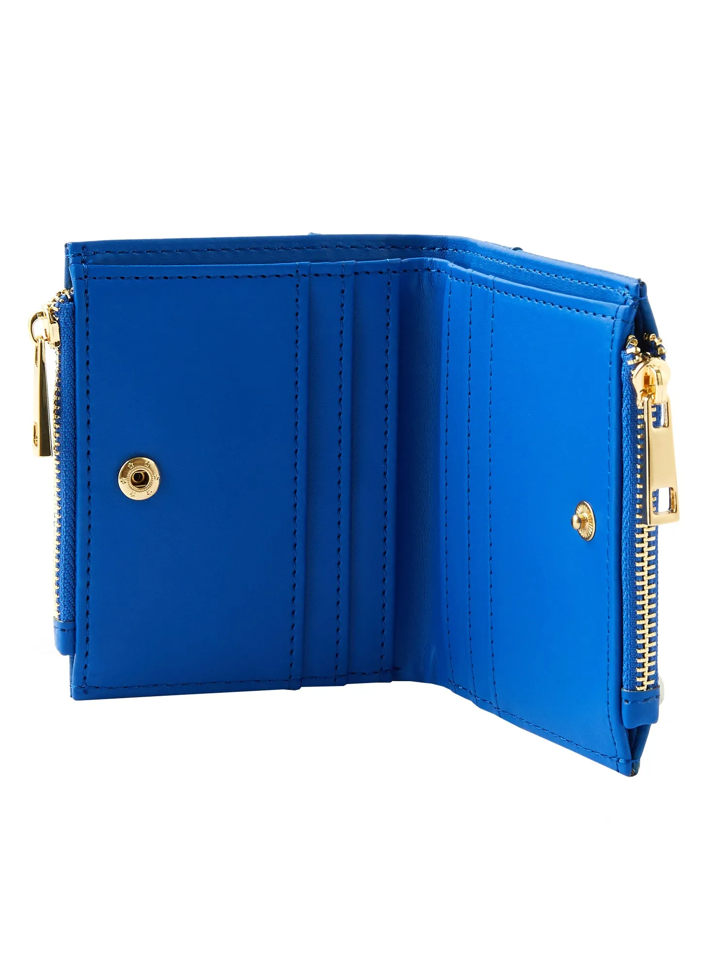 Accessorize London Women's Faux Leather Blue Bella Wallet