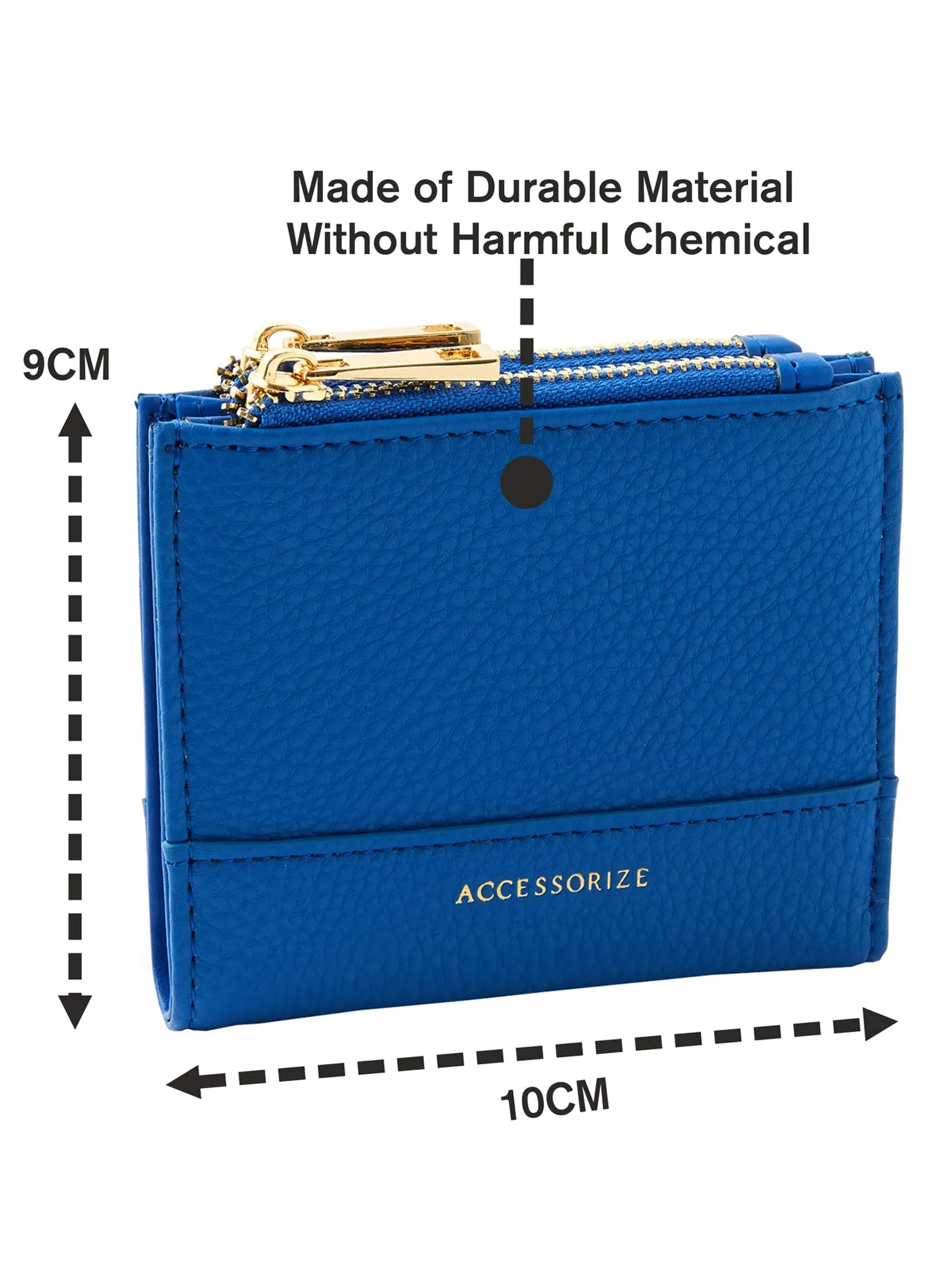 Accessorize London Women's Faux Leather Blue Bella Wallet