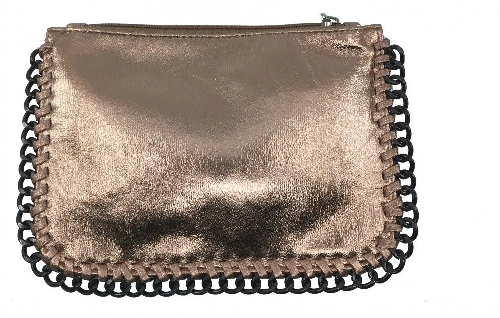 Bari Lynn Girl's Rose Gold Reversible Sequin Chain Handbag