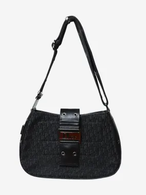 Black Y2K leather monogram bag - size