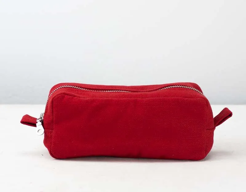 Brick case - Red cotton canvas