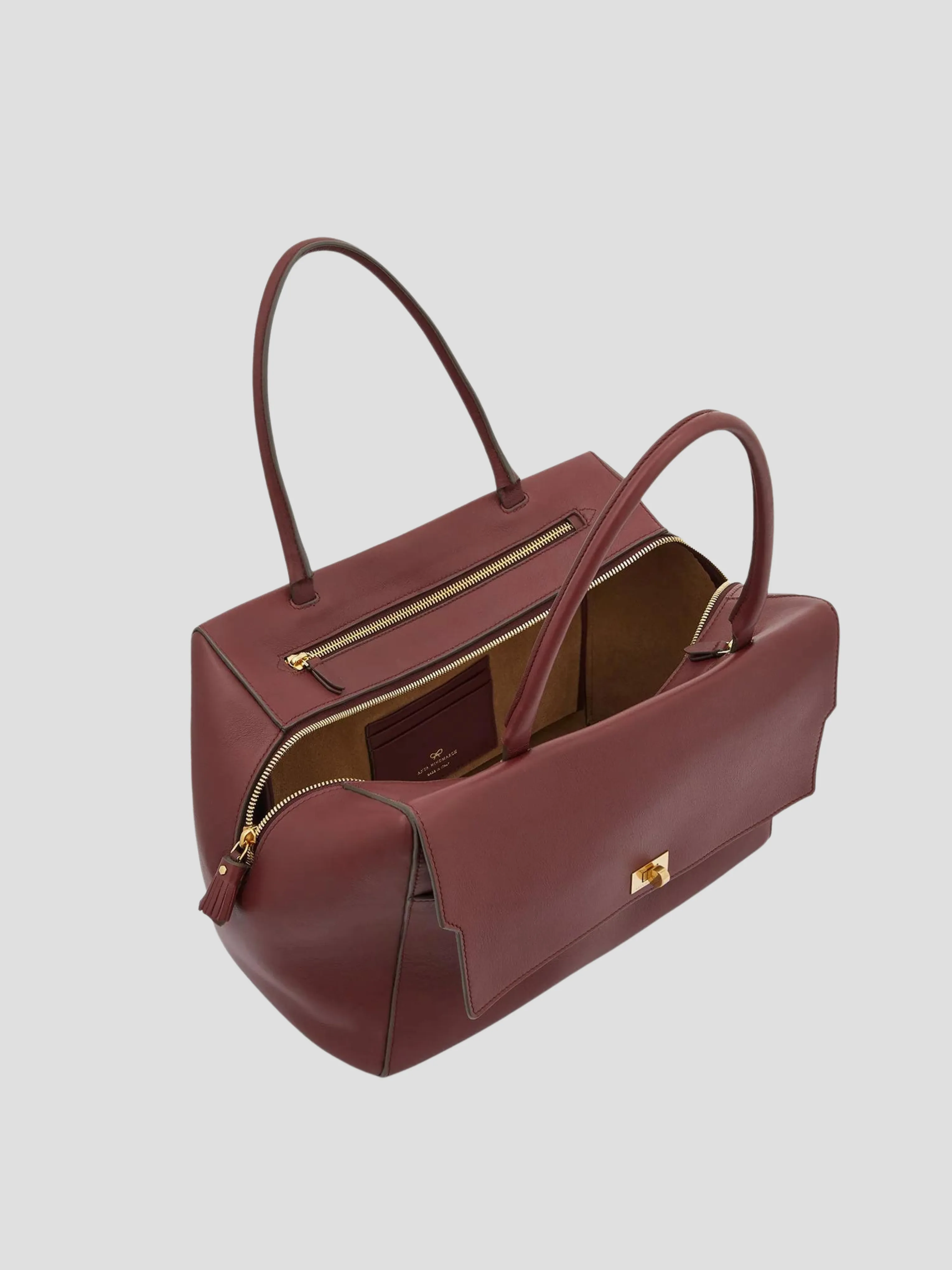 Burgundy Seaton in Classic Calf Top Handle Handbag