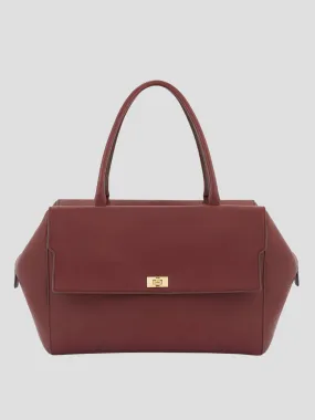 Burgundy Seaton in Classic Calf Top Handle Handbag