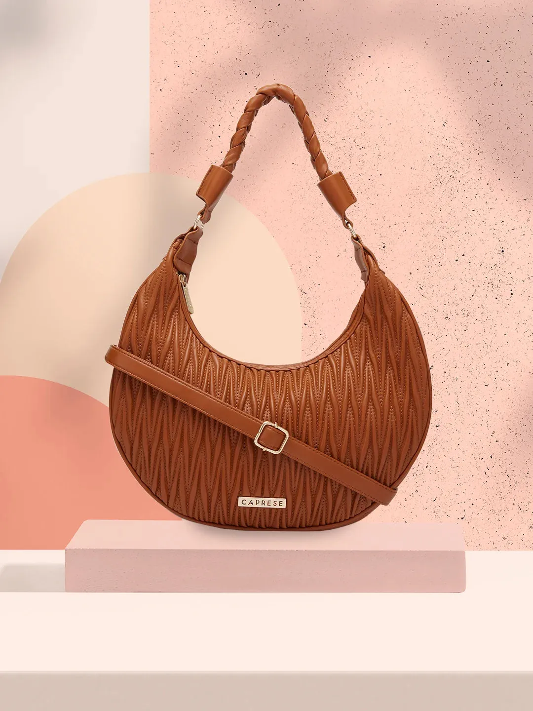 Caprese Mareeya Hobo Medium Tan