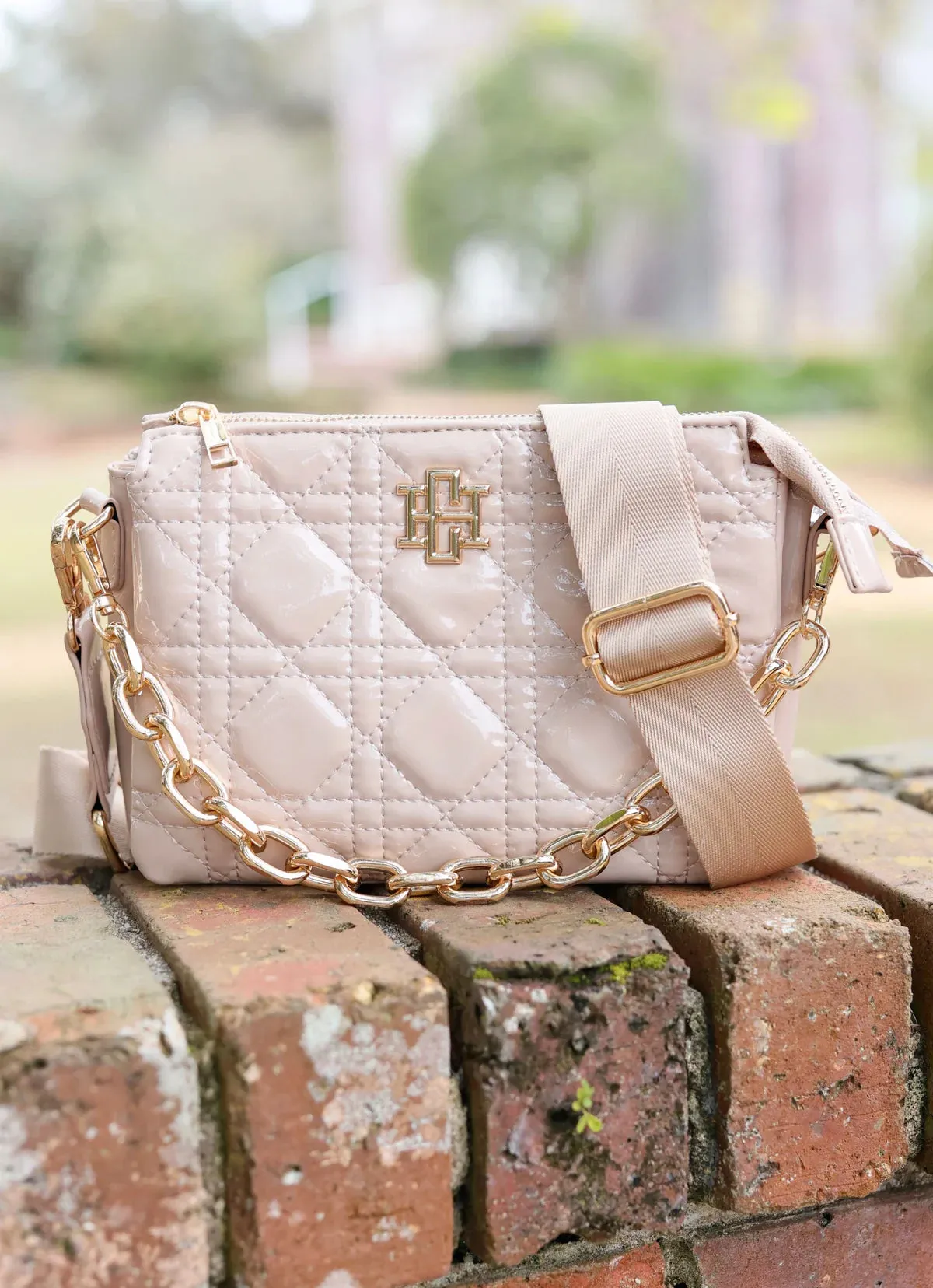 Caroline Hill Jace Crossbody Handbag in Nude