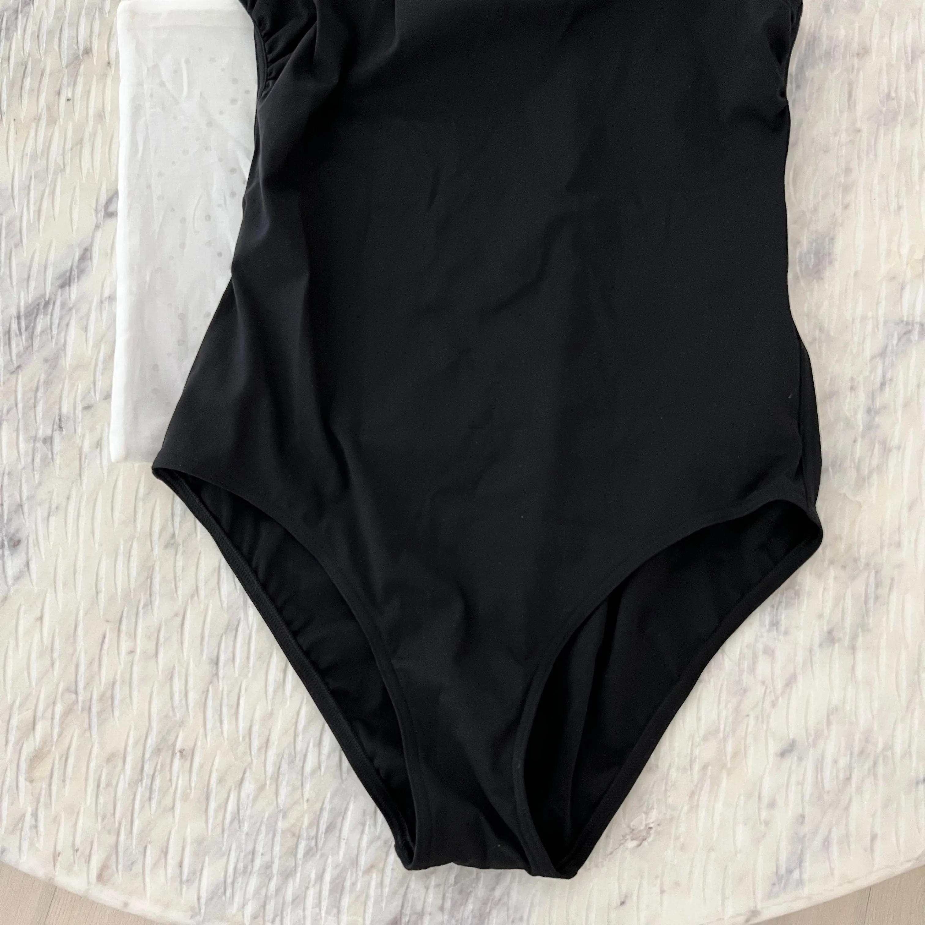 Chanel Crystal CC Bow One Shoulder Swimsuit