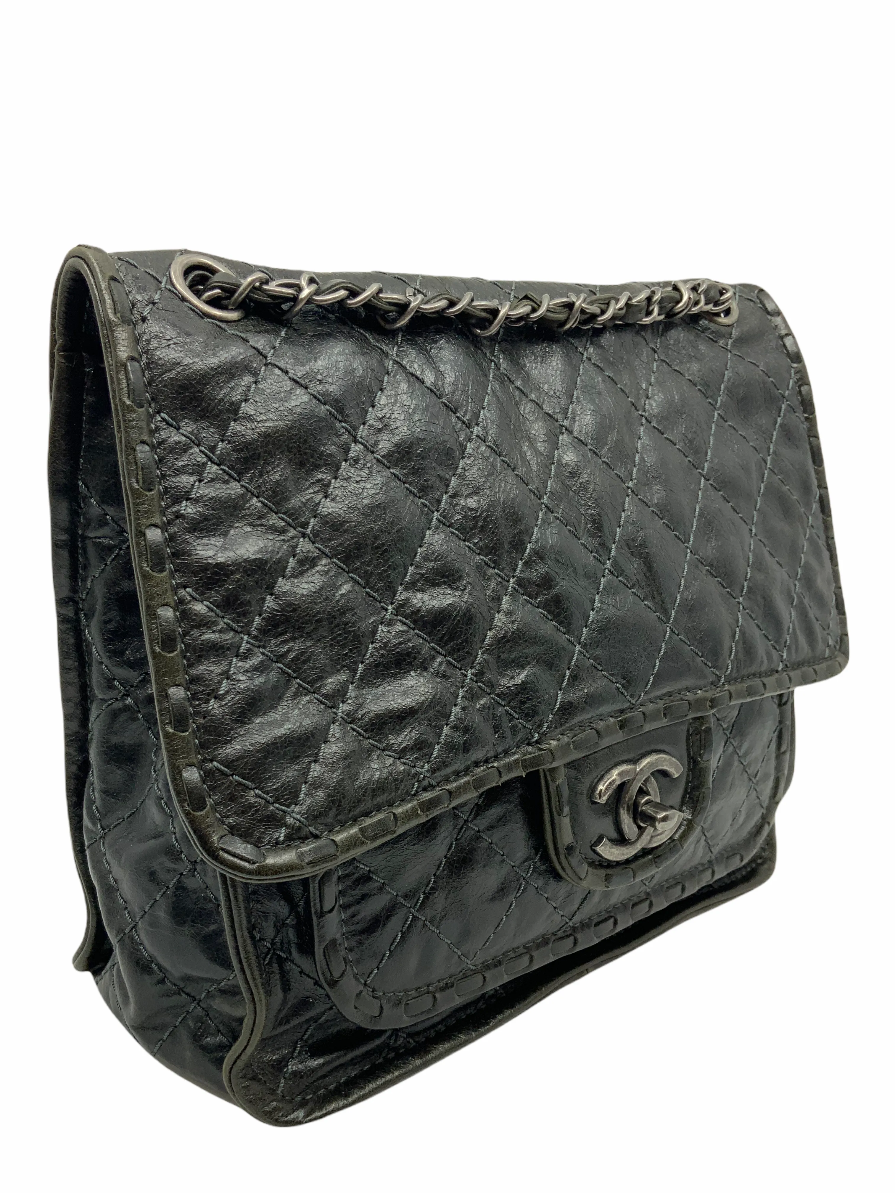 Chanel 2015 Quilted Calfskin Whipstitch Flap Bag - Elegant Designer Handbag