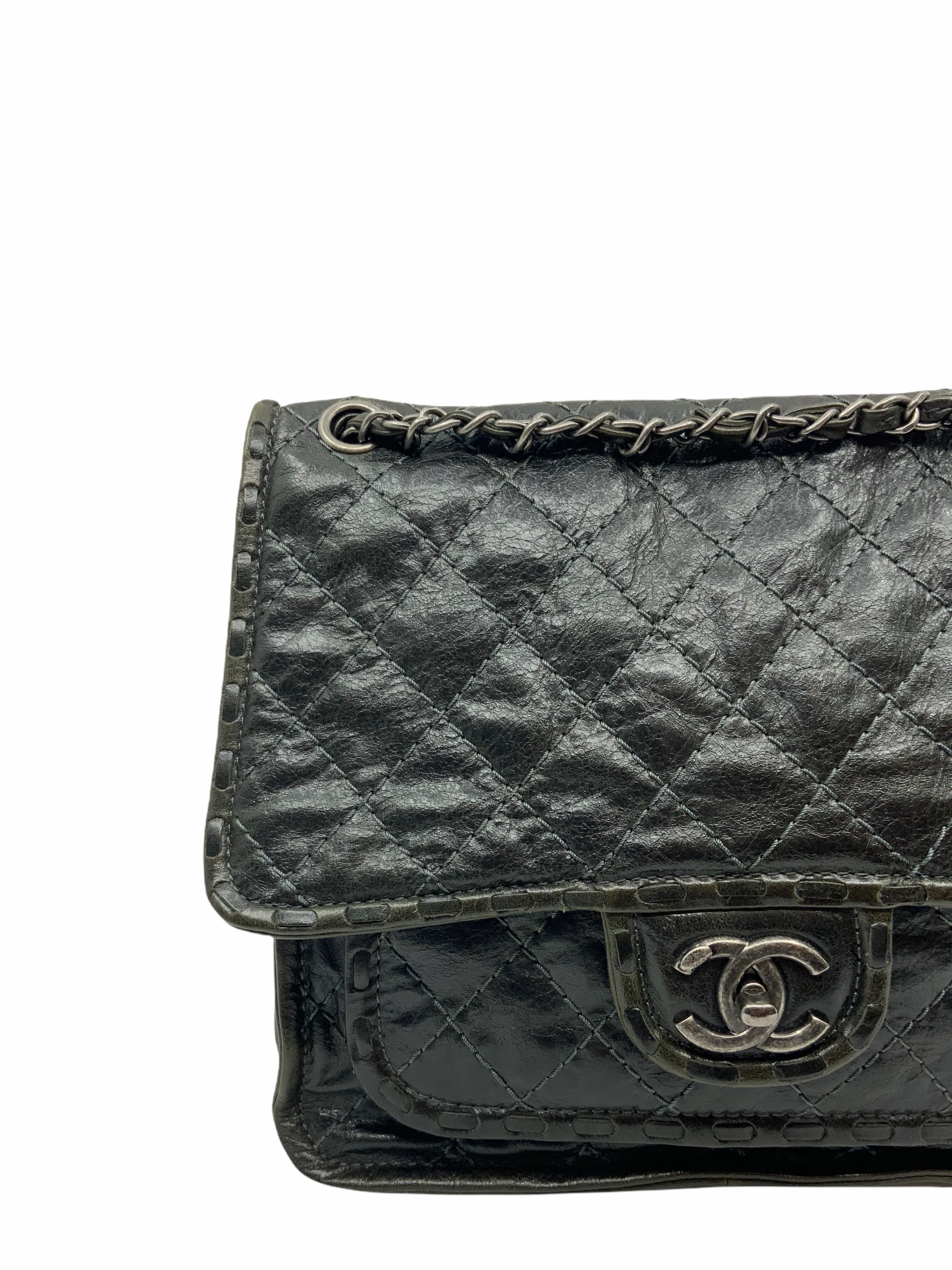 Chanel 2015 Quilted Calfskin Whipstitch Flap Bag - Elegant Designer Handbag