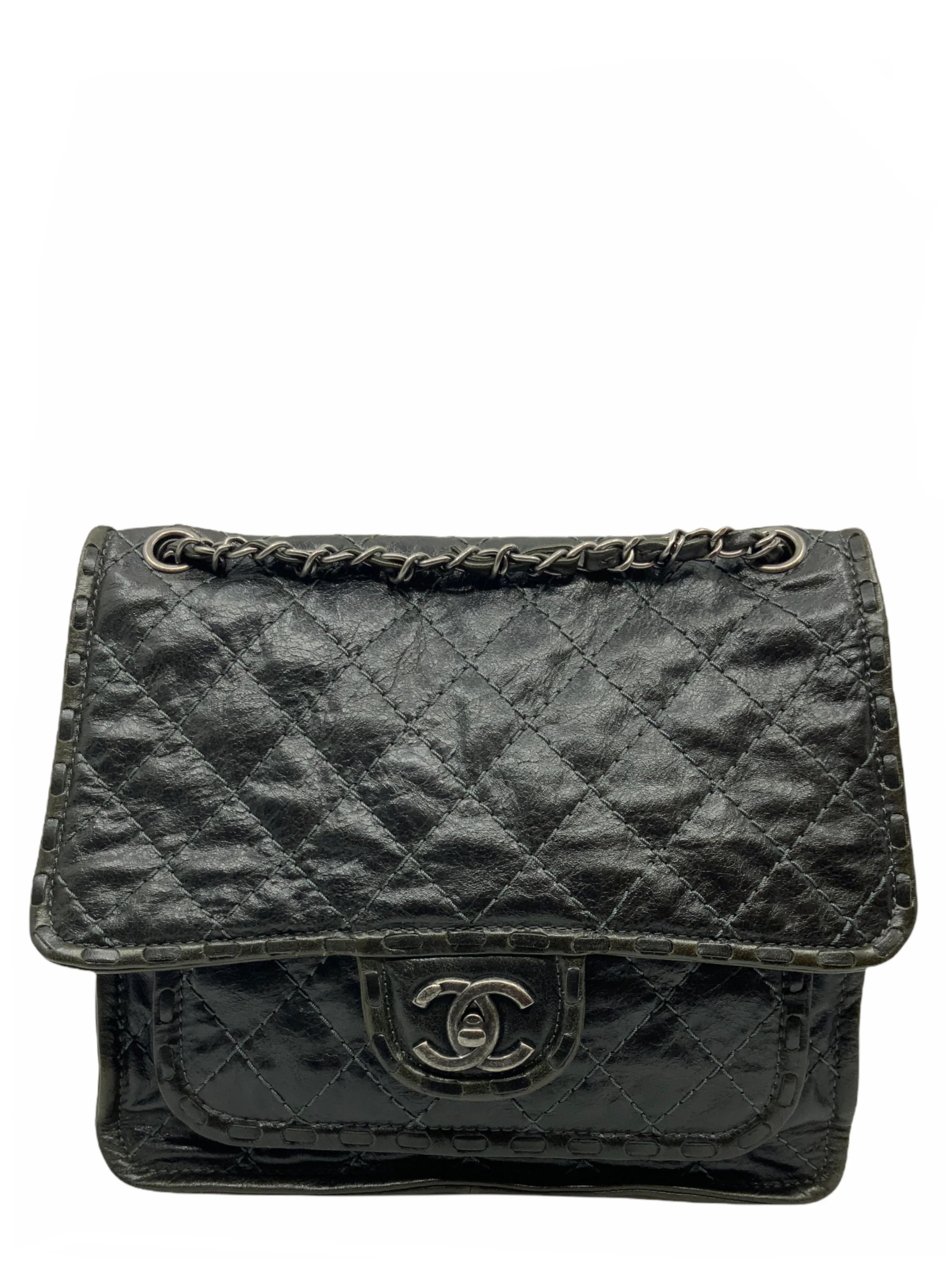 Chanel 2015 Quilted Calfskin Whipstitch Flap Bag - Elegant Designer Handbag