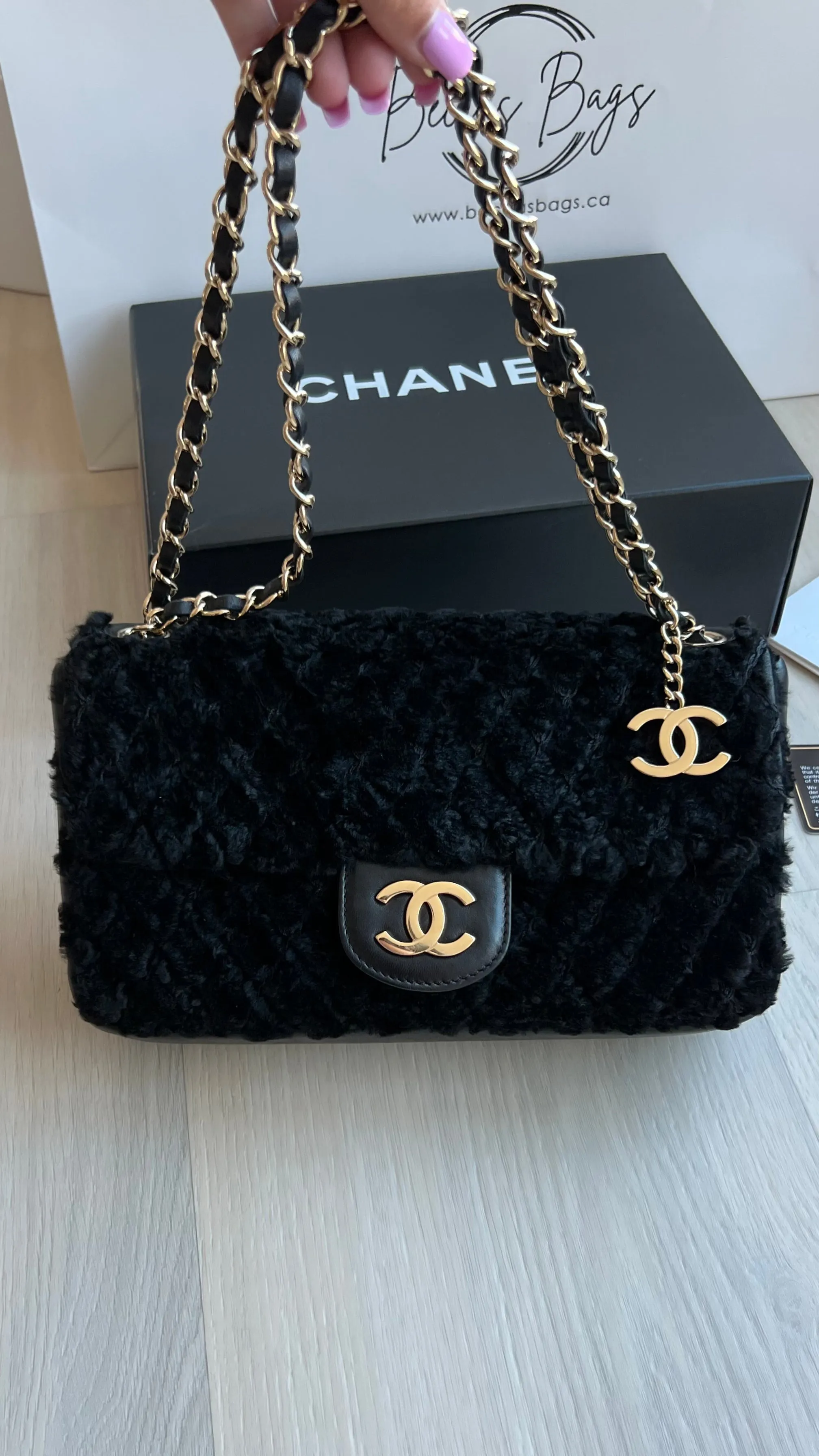 Chanel Rabbit Fur Flap Bag