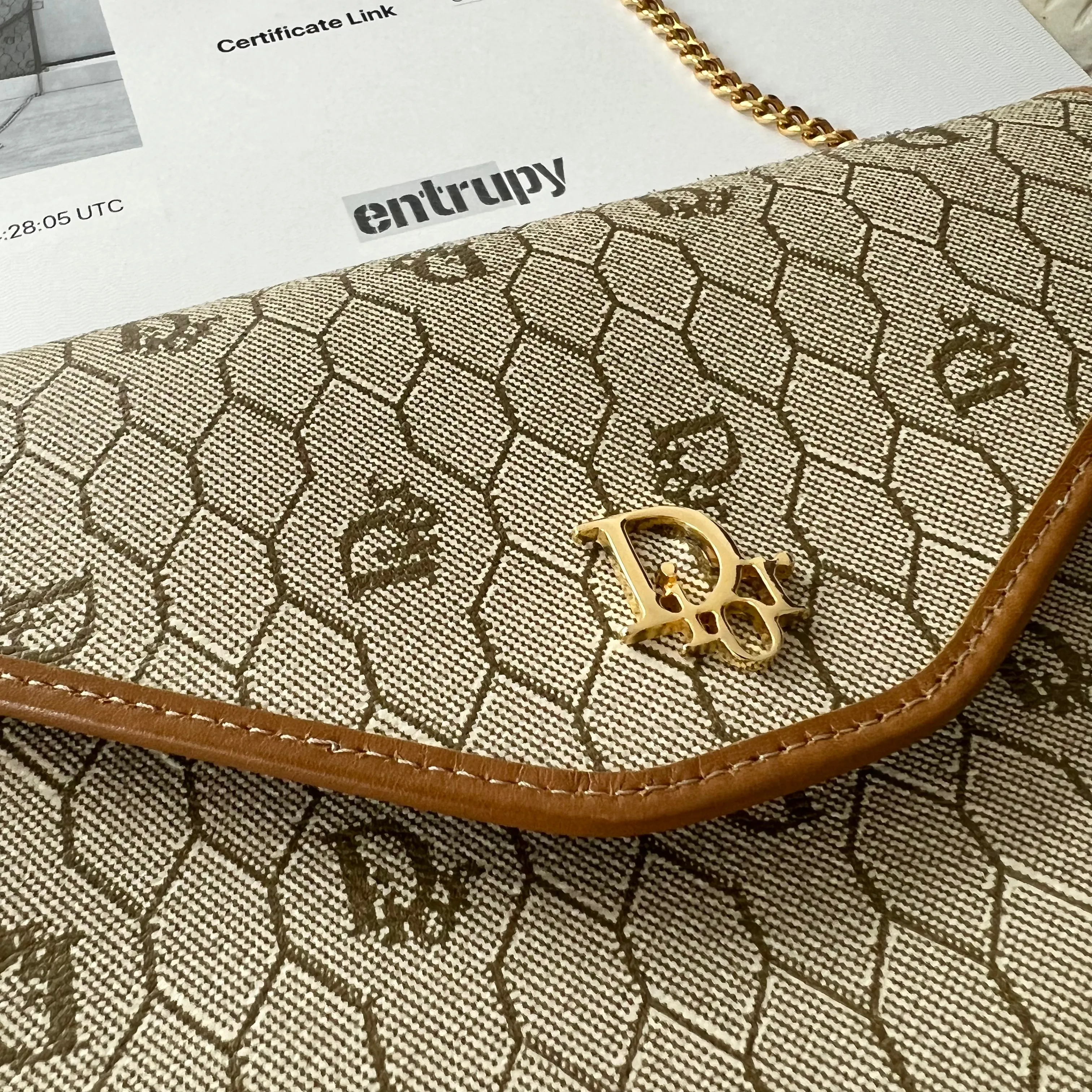 Christian Dior Honeycomb Chain Shoulder Bag