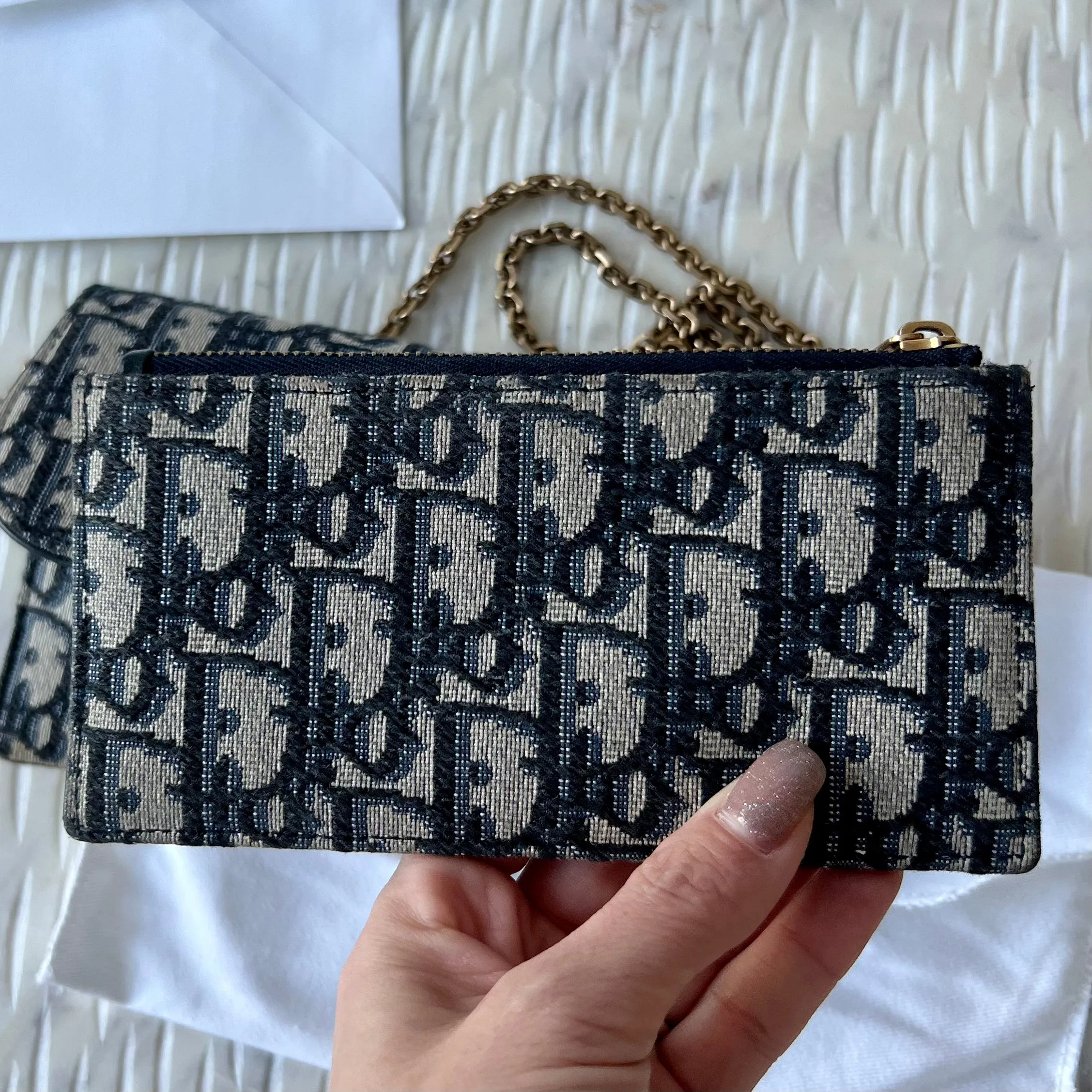 Christian Dior Long Saddle Wallet on Chain Bag