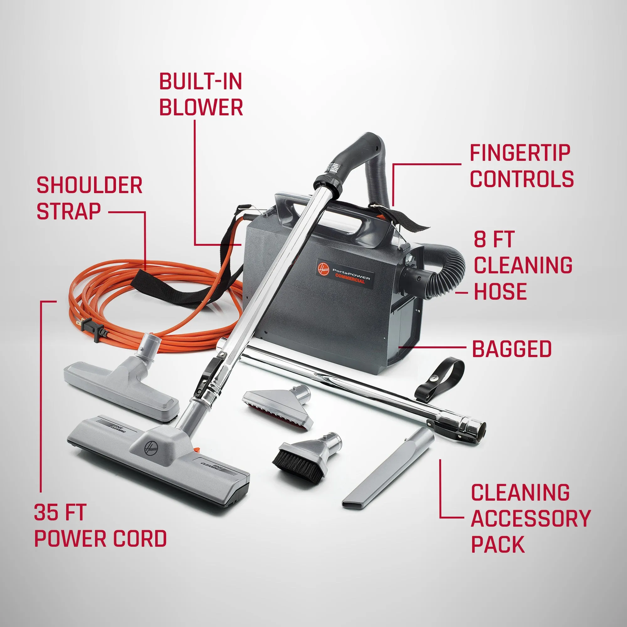 Commercial PortaPOWER Lightweight Vacuum Cleaner