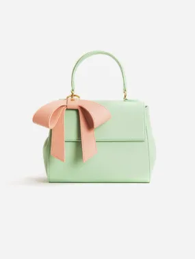 Cottontail Vegan Leather Handbag | Mint & Light Pink