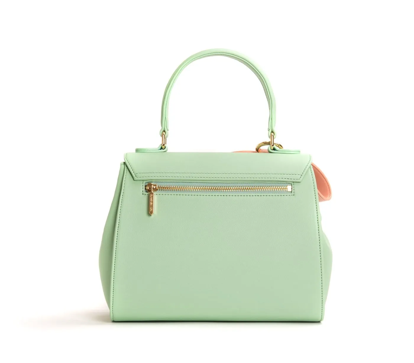 Cottontail Vegan Leather Handbag | Mint & Light Pink