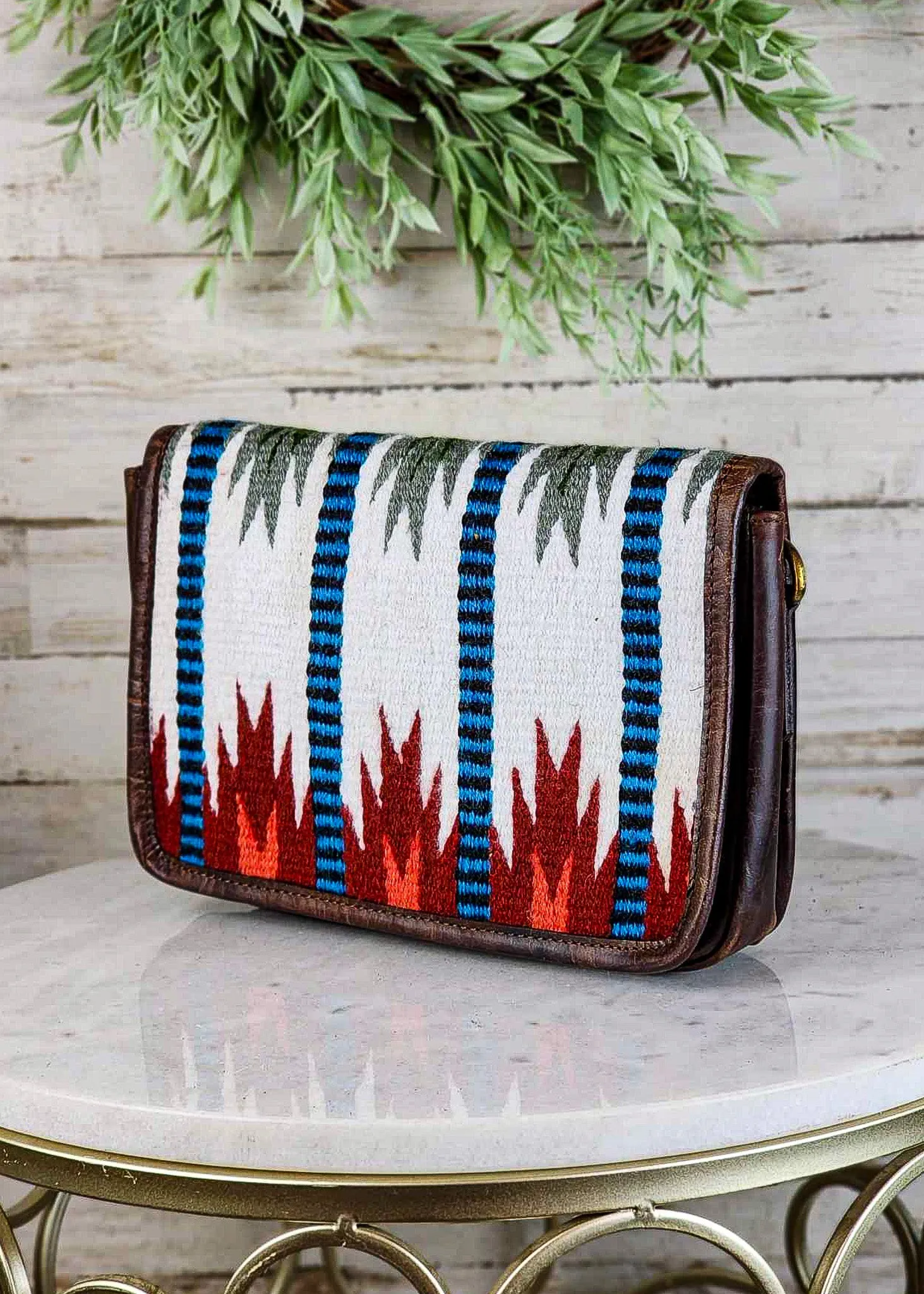 Dancing Flames Aztec Crossbody Handbag