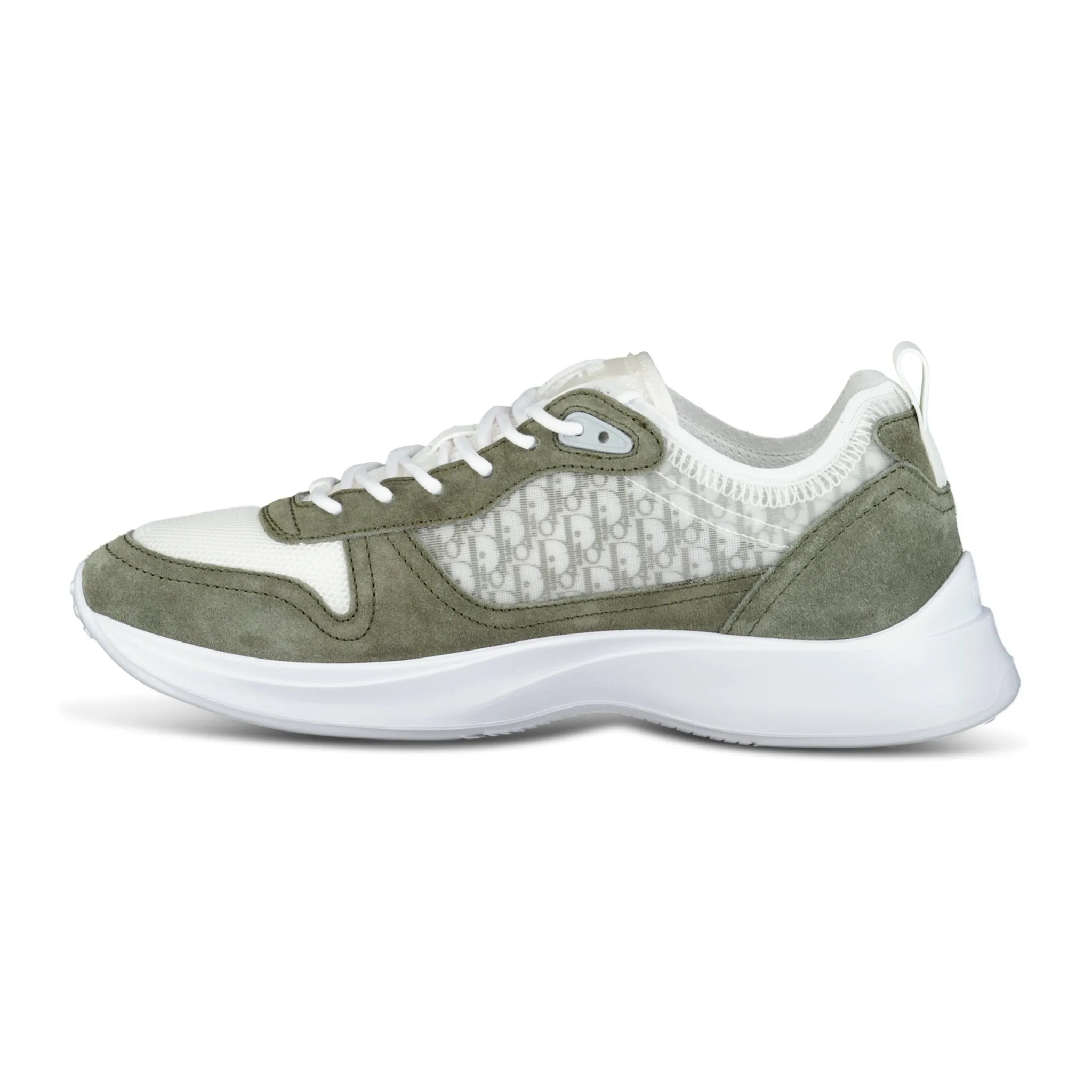 DIOR B25 SUEDE TRAINER WHITE & GREEN