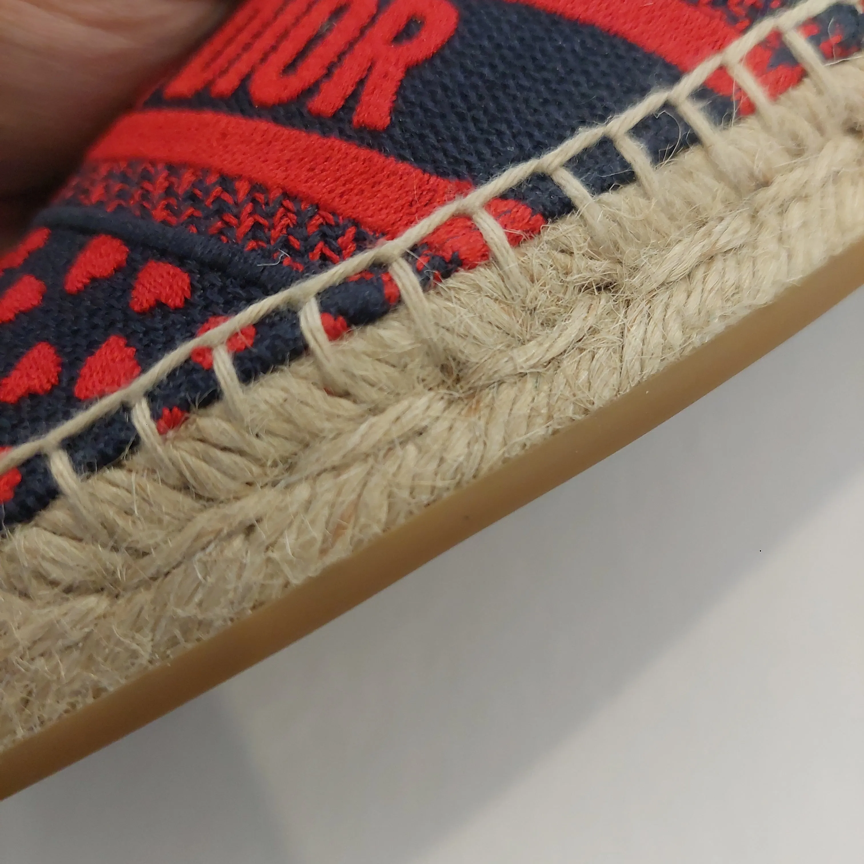 Dior Navy & Red Logo Heart Granville Espadrilles | Brand New |