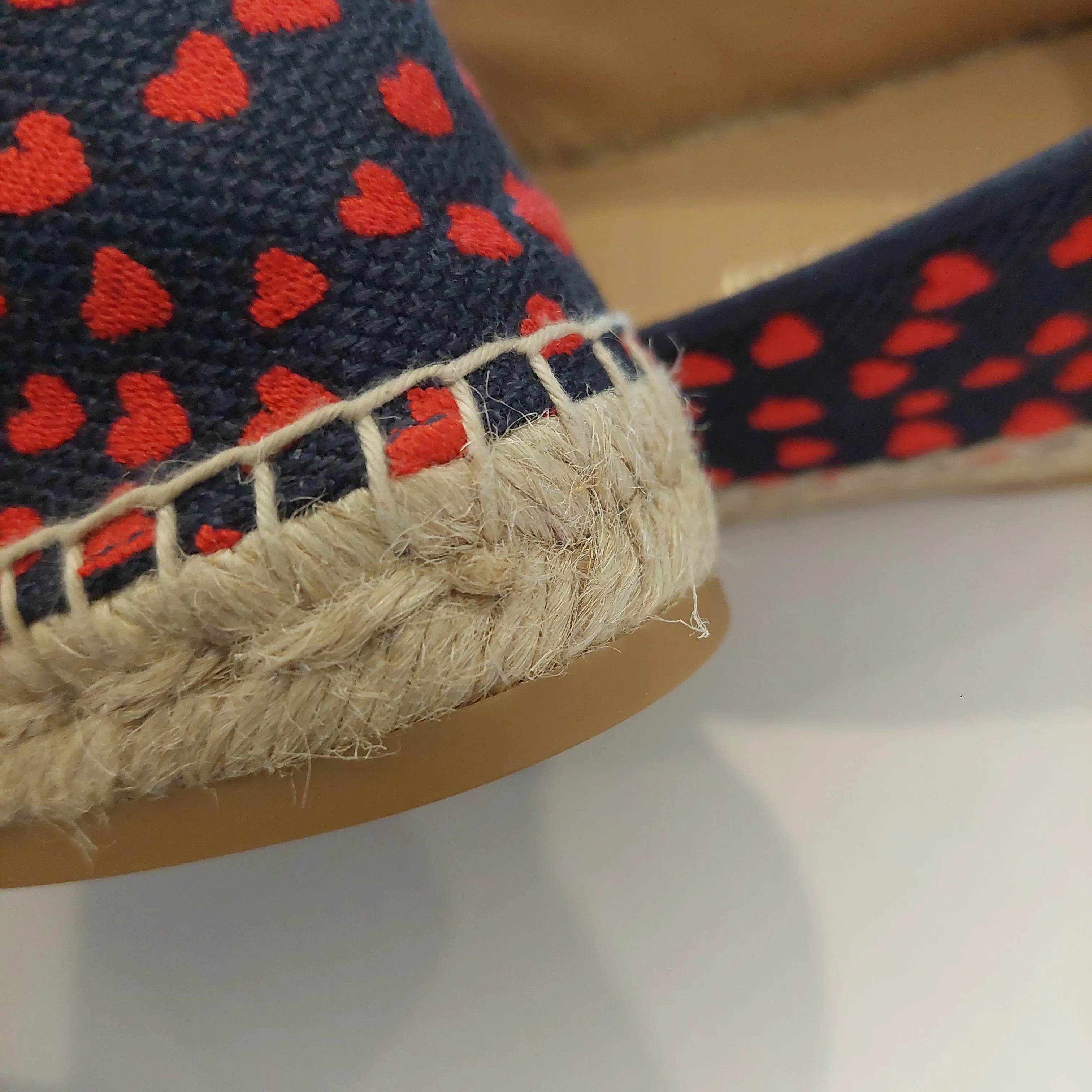 Dior Navy & Red Logo Heart Granville Espadrilles | Brand New |