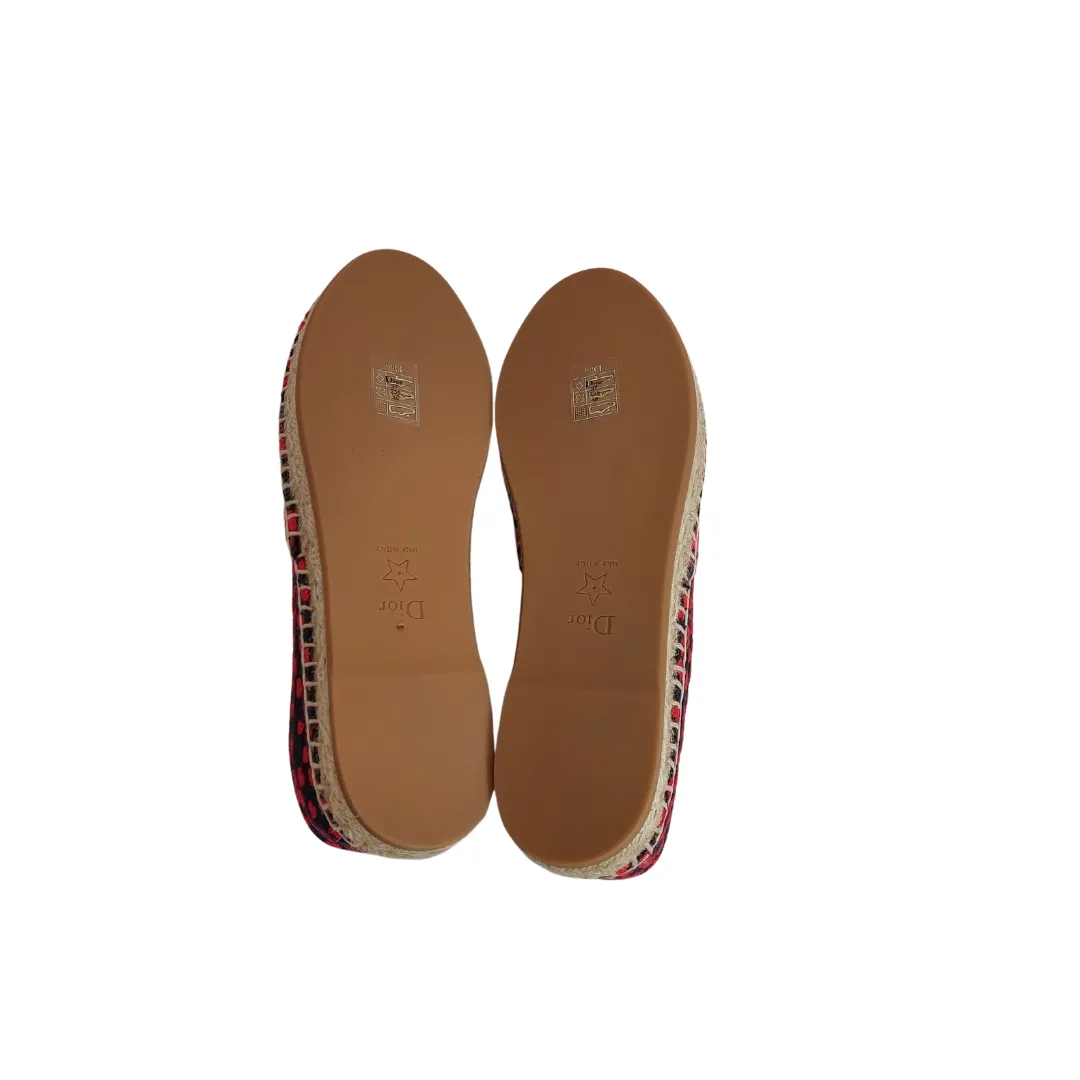 Dior Navy & Red Logo Heart Granville Espadrilles | Brand New |