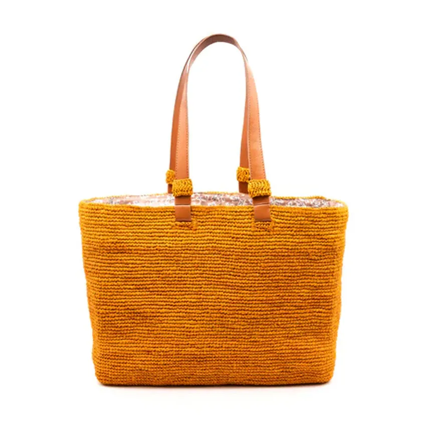 Ellen Raffia Bucket Handbag