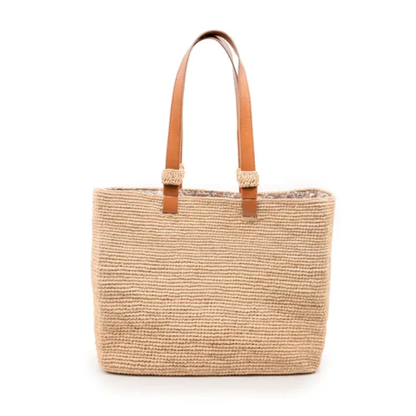 Ellen Raffia Bucket Handbag