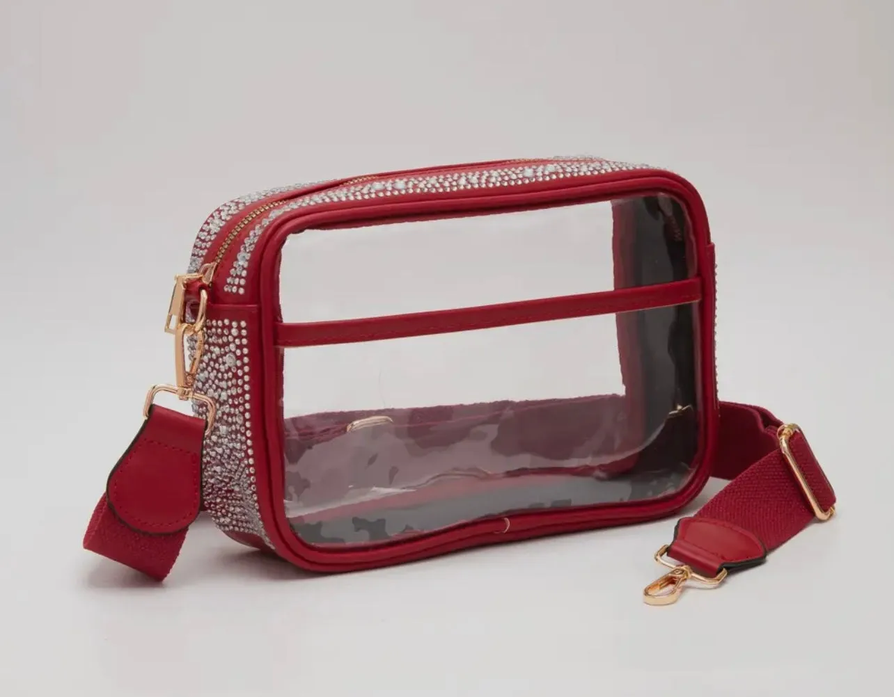 Extra Ready Game Day Rhinestone Clear Bag