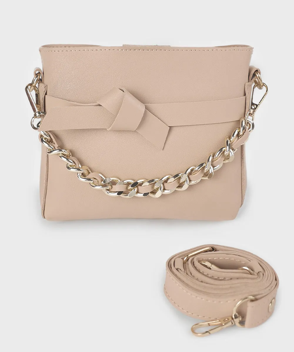 Faux Leather Crossbody Bag