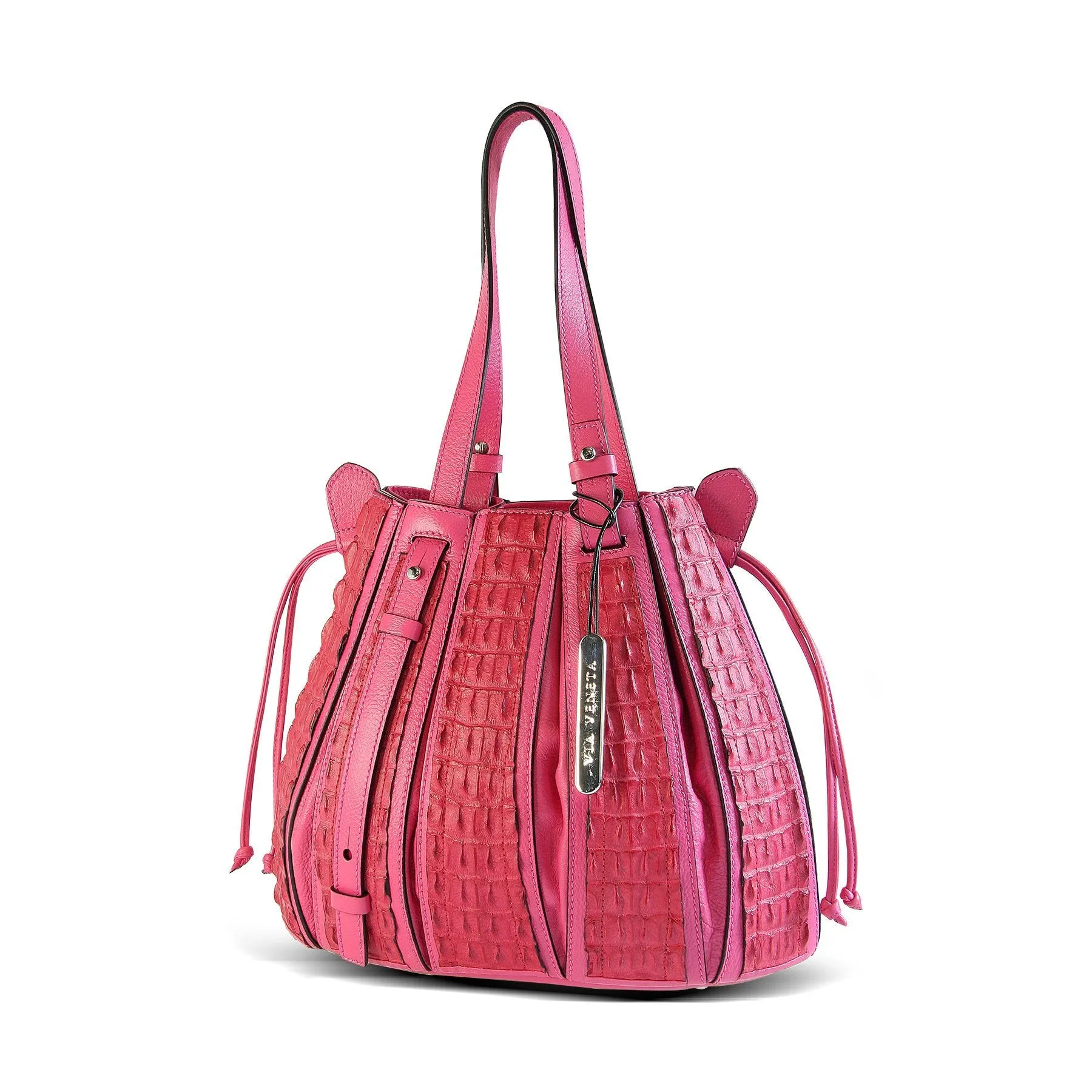 Fern Hornback Leather Handbag Pink