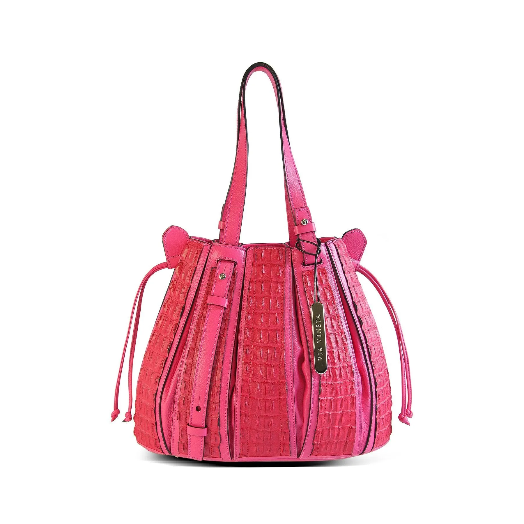 Fern Hornback Leather Handbag Pink