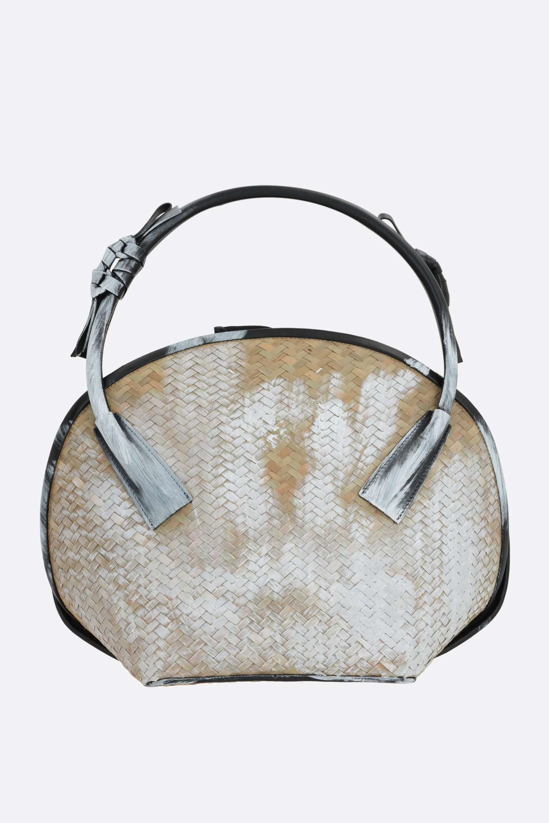 Fortune medium handbag in Bianchetto straw