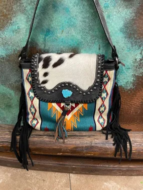 Giddy up Cowhide BLACK Hobo handbag