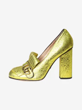 Gold GG Marmont fringed pumps - size EU 38