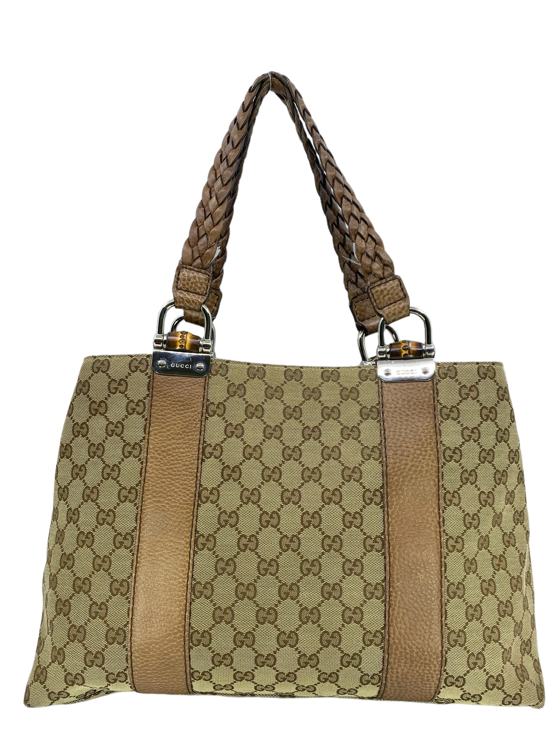 Gucci Bamboo Bar GG Canvas Tote