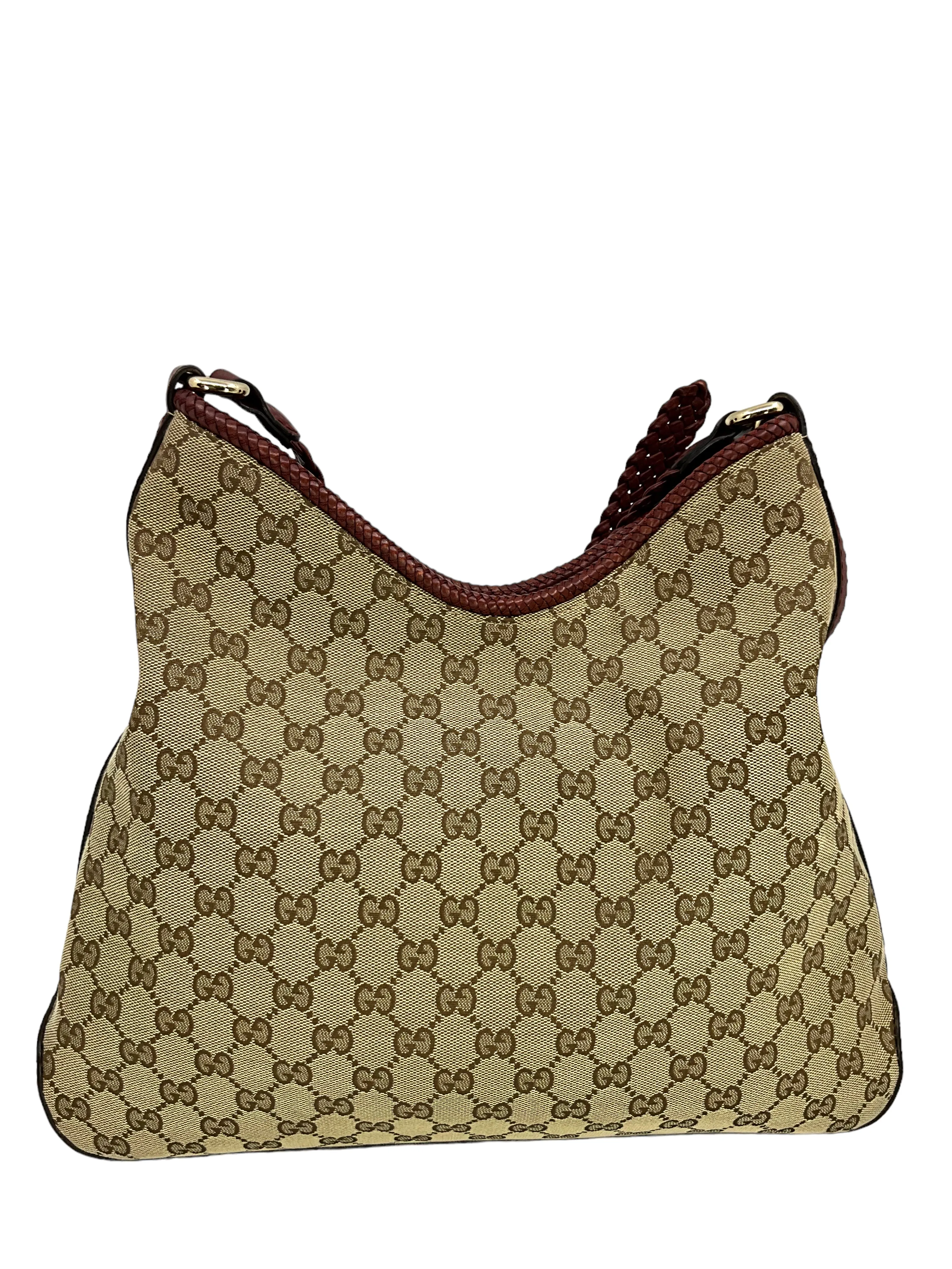 Gucci GG Canvas Marrakech Medium Leather Shoulder Bag