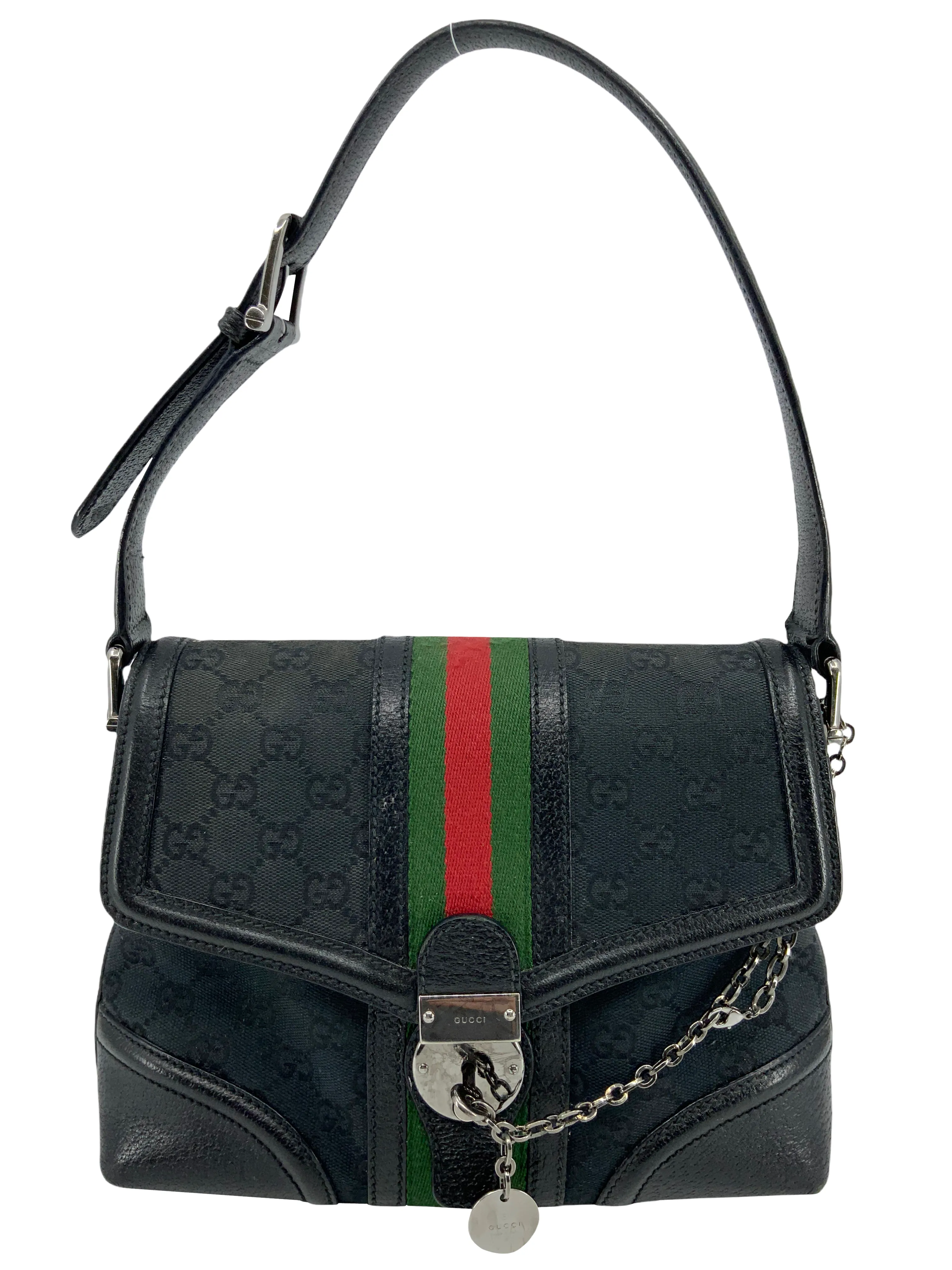 Gucci GG Canvas Small Treasure Flap Shoulder Bag