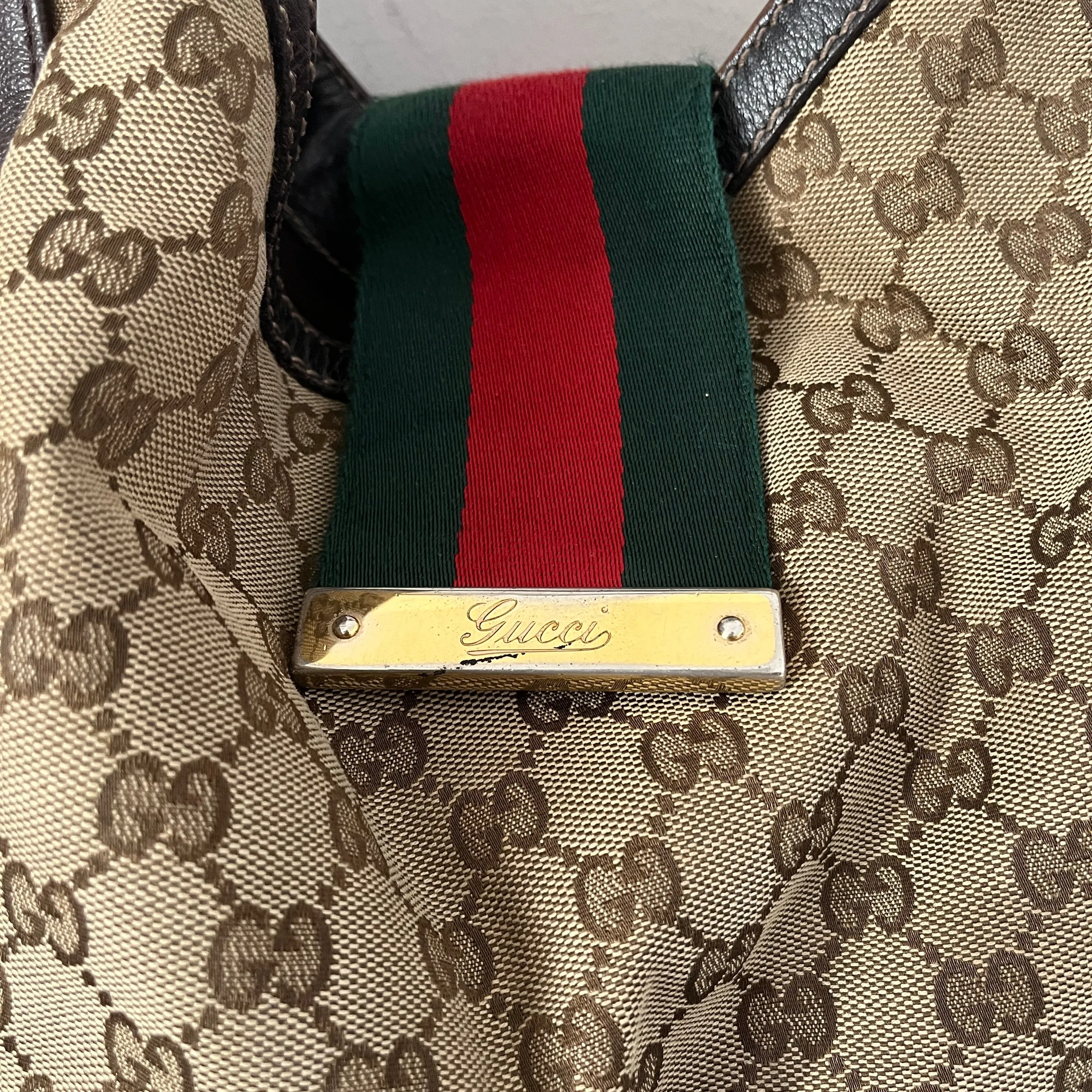 Gucci GG Canvas Web Hobo Bag | Pre Loved |