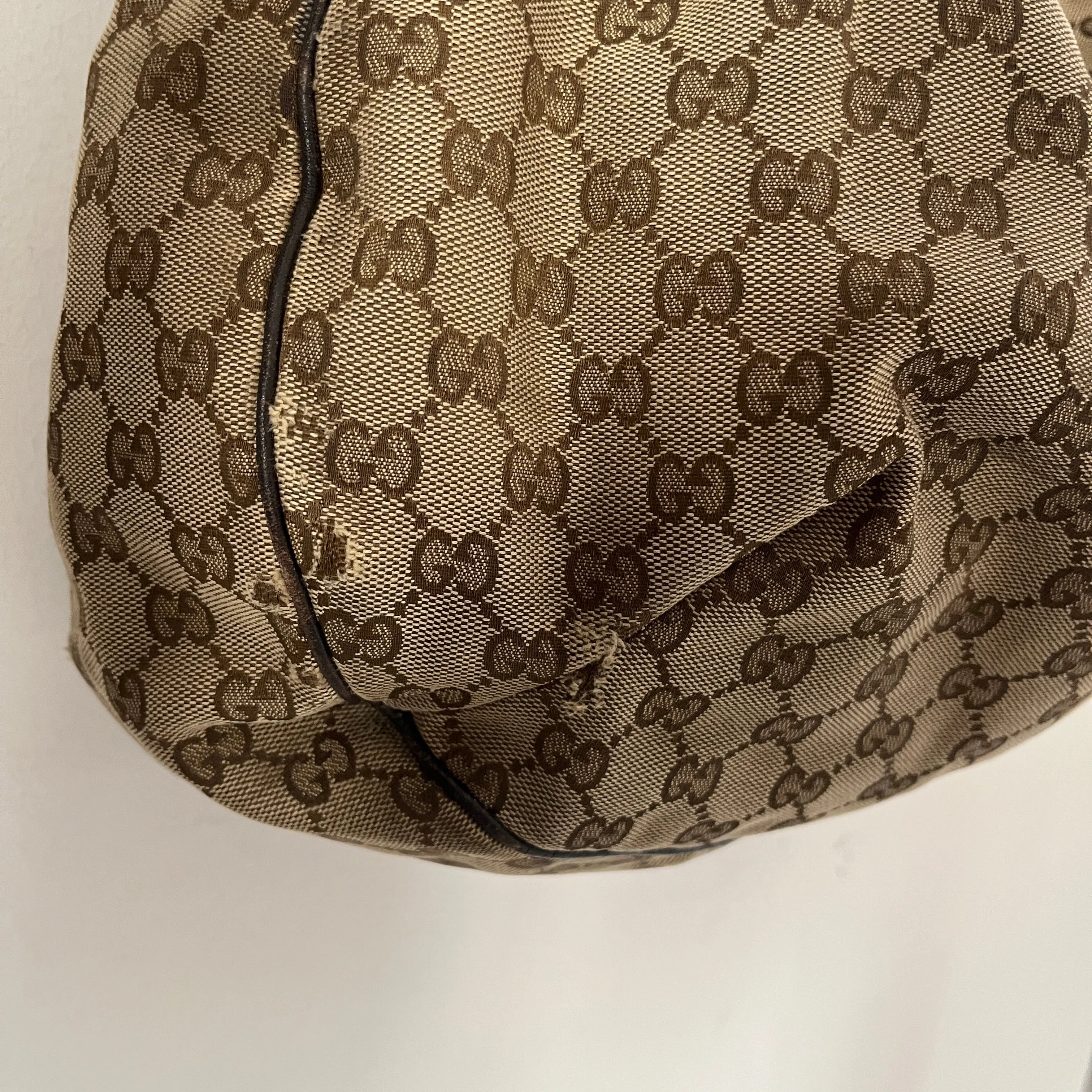 Gucci GG Canvas Web Hobo Bag | Pre Loved |