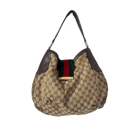 Gucci GG Canvas Web Hobo Bag | Pre Loved |