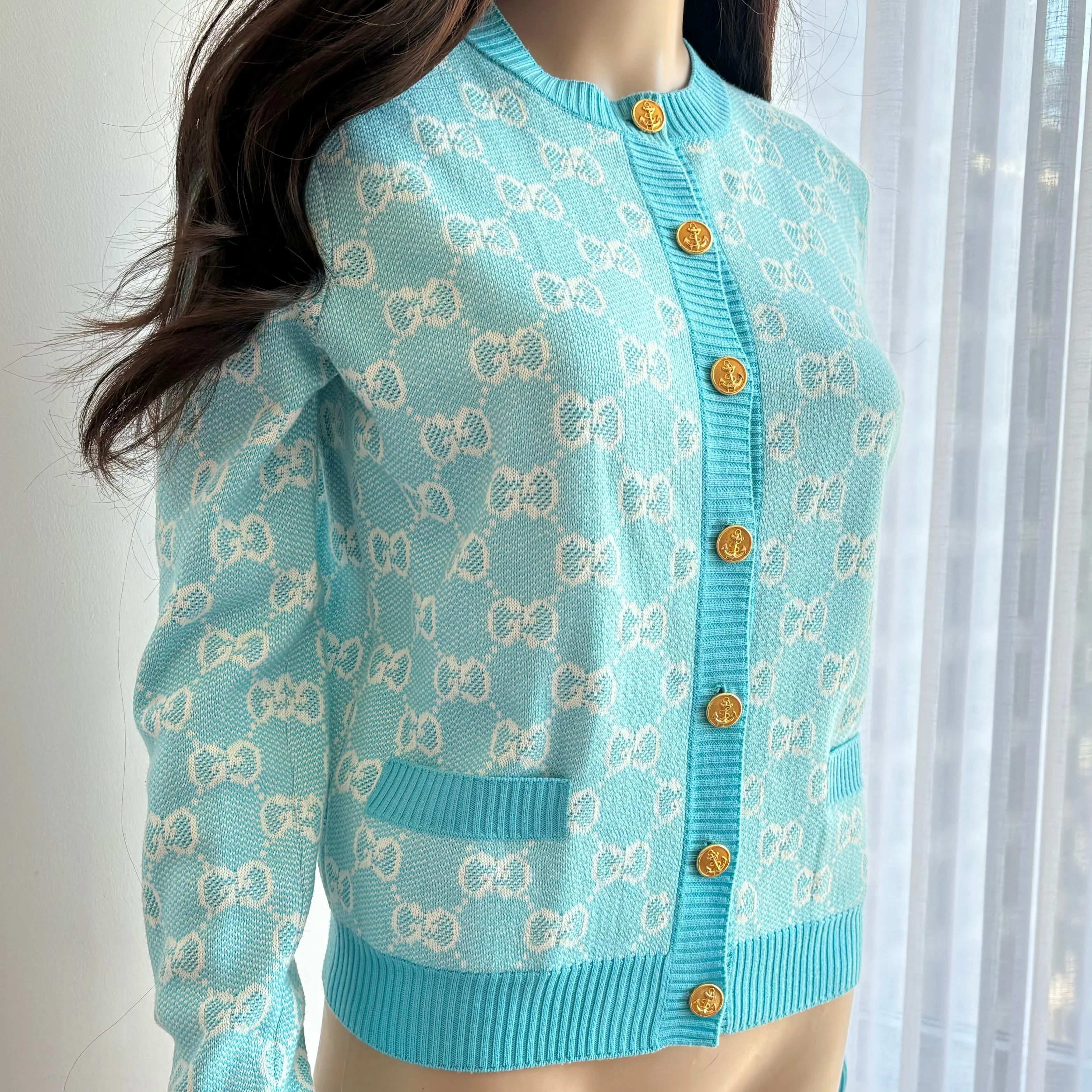 Luxury Gucci GG Knit Cardigan for Women - Stylish Designer Layering Piece with Iconic Monogram