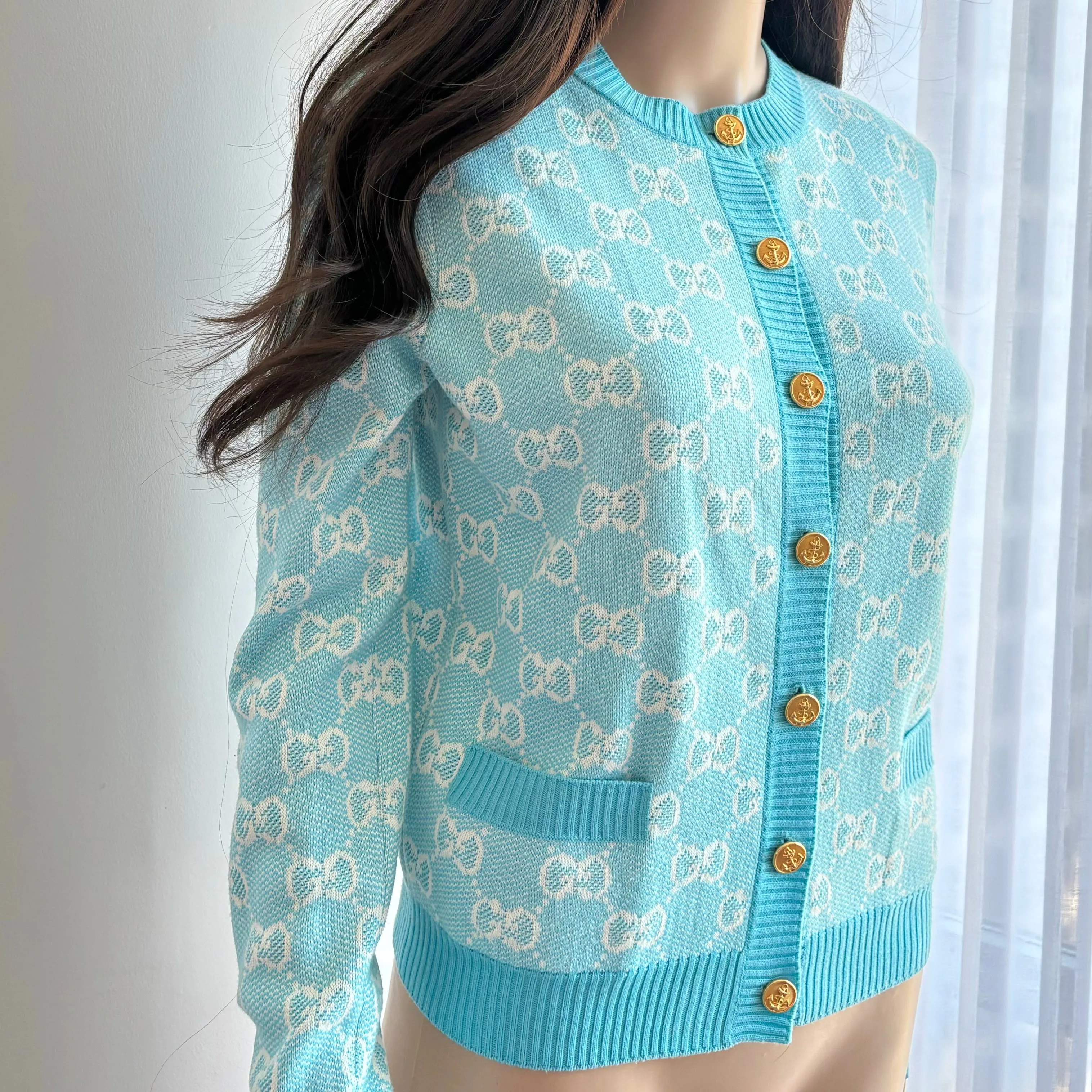 Luxury Gucci GG Knit Cardigan for Women - Stylish Designer Layering Piece with Iconic Monogram