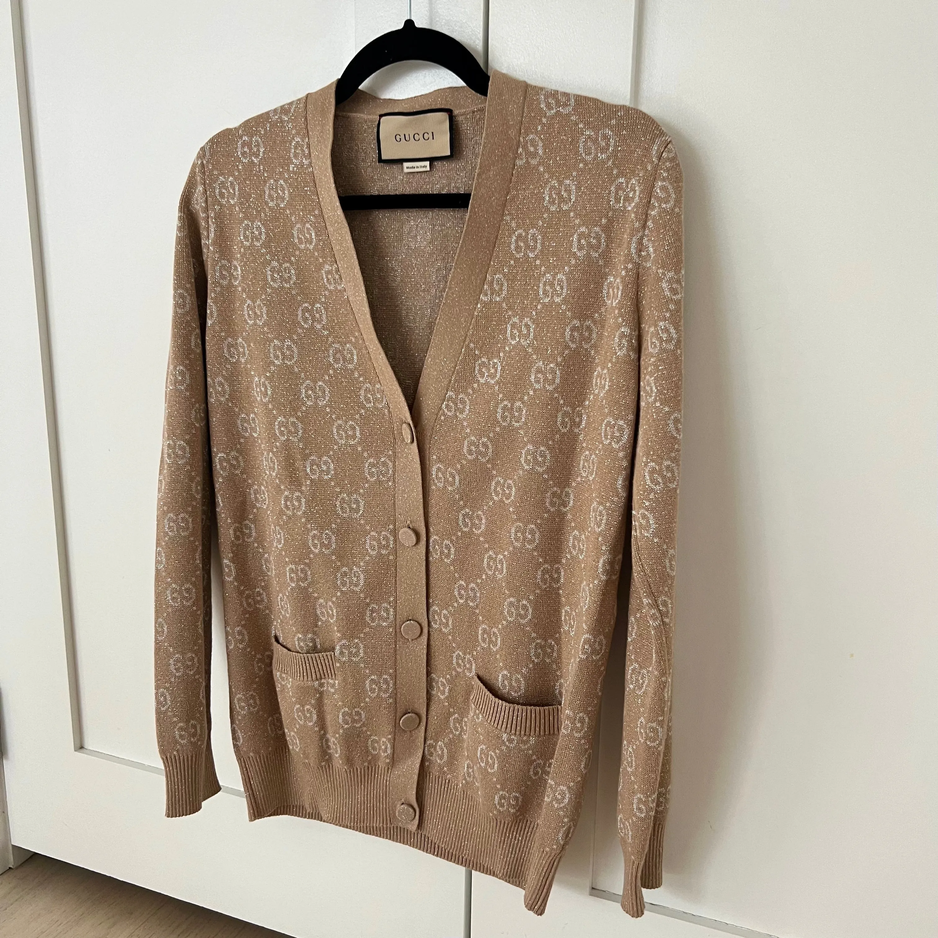 GUCCI LAM GG JACQUARD CARDIGAN