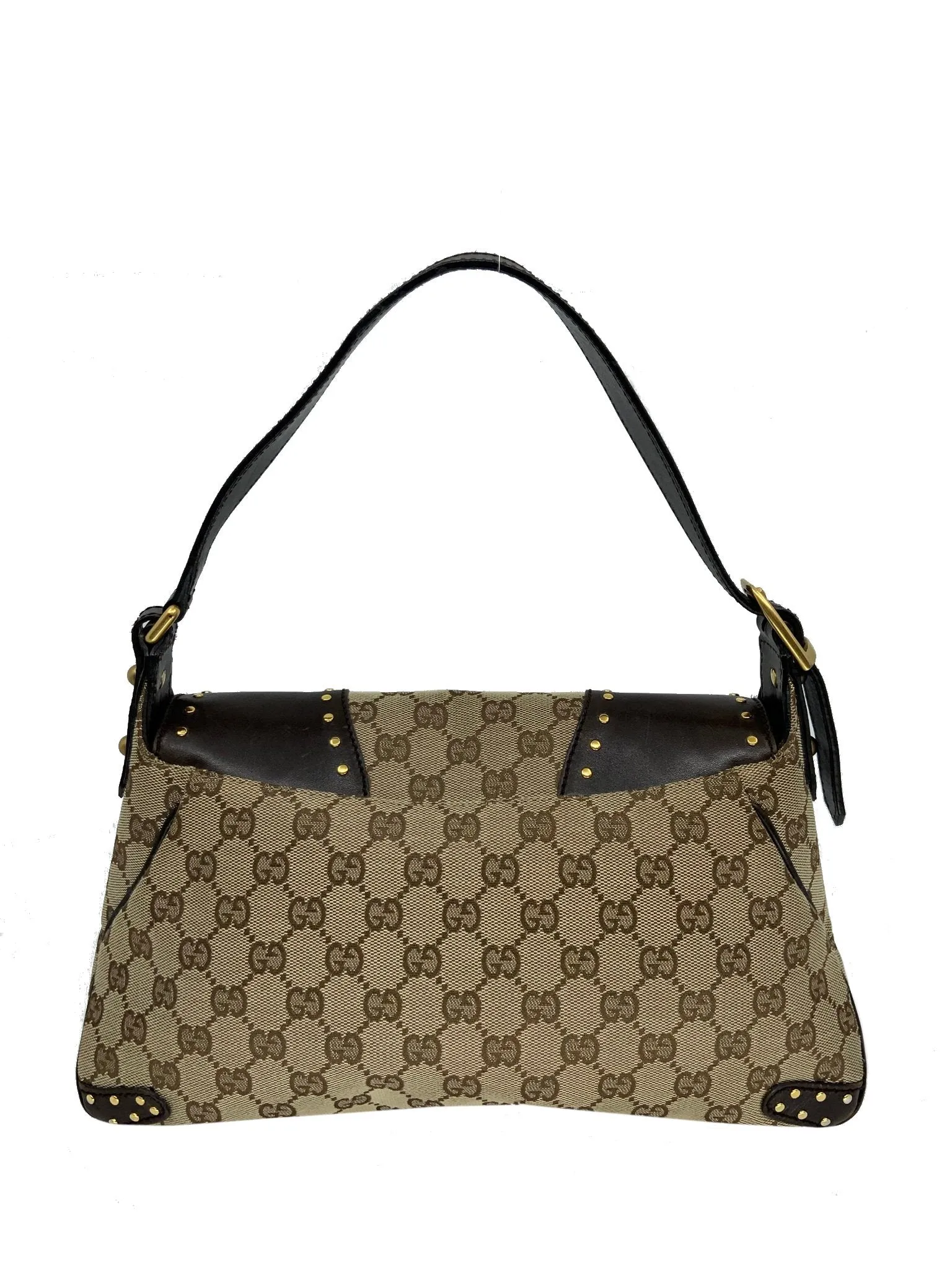 Gucci Monogram Horsebit Flap Bag