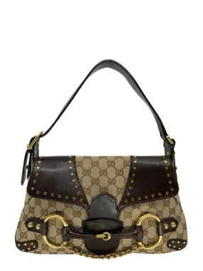 Gucci Monogram Horsebit Flap Bag