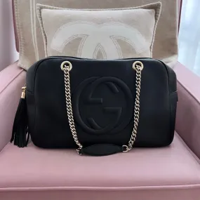 Gucci Soho Double Chain Bowler Bag