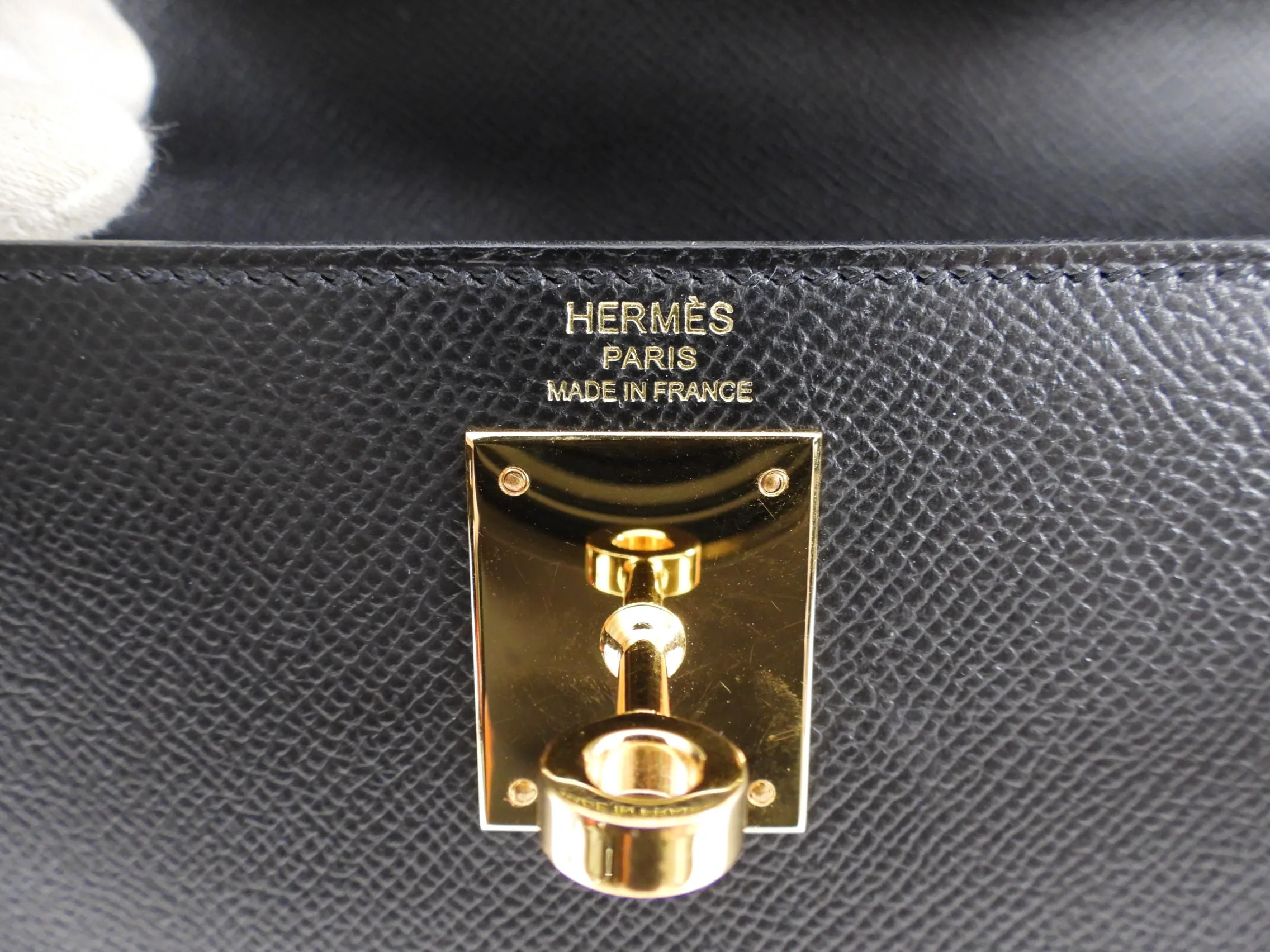 Hermes Kelly II Sellier Black Epsom GHW 28cm Bag