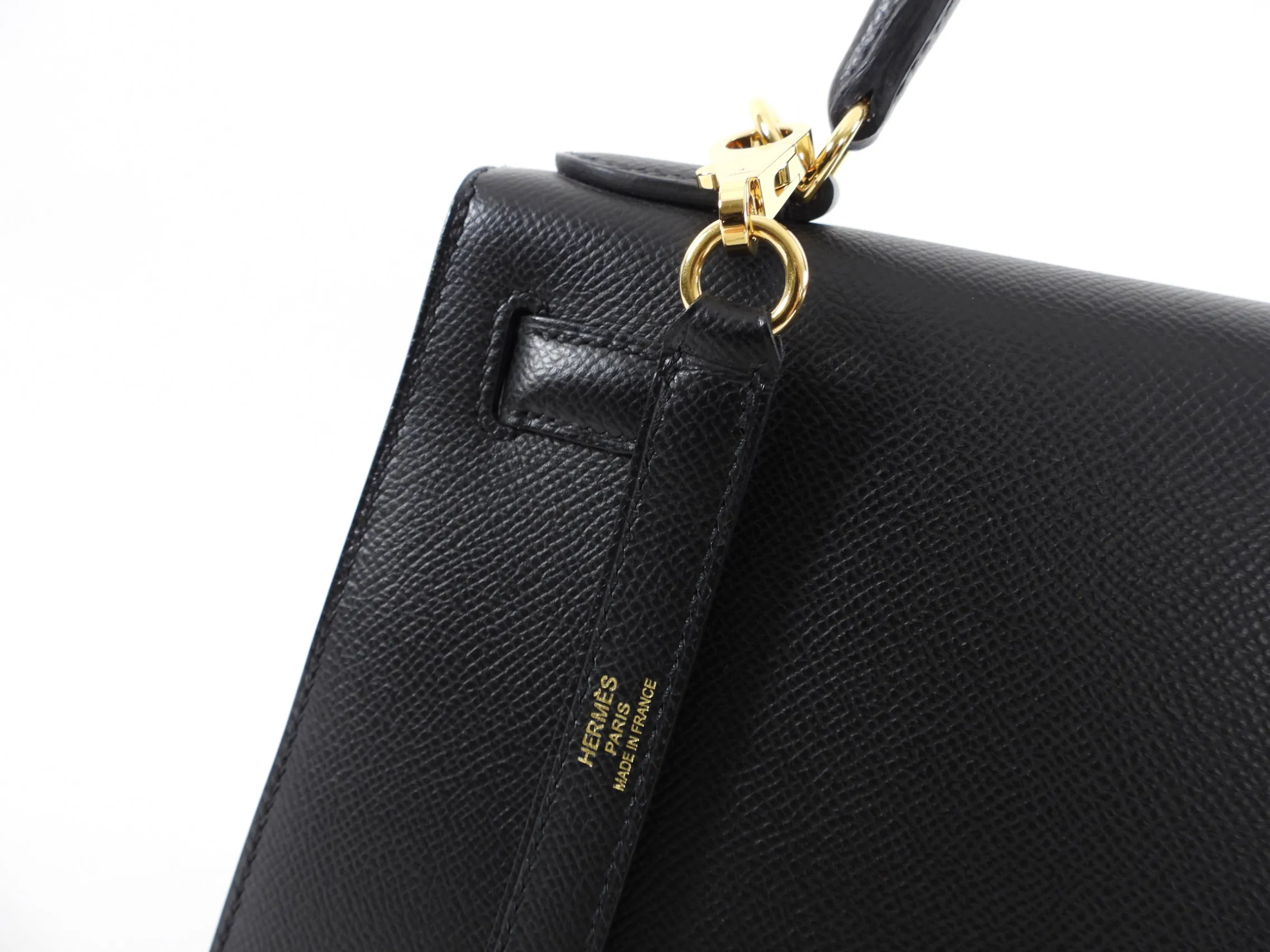 Hermes Kelly II Sellier Black Epsom GHW 28cm Bag