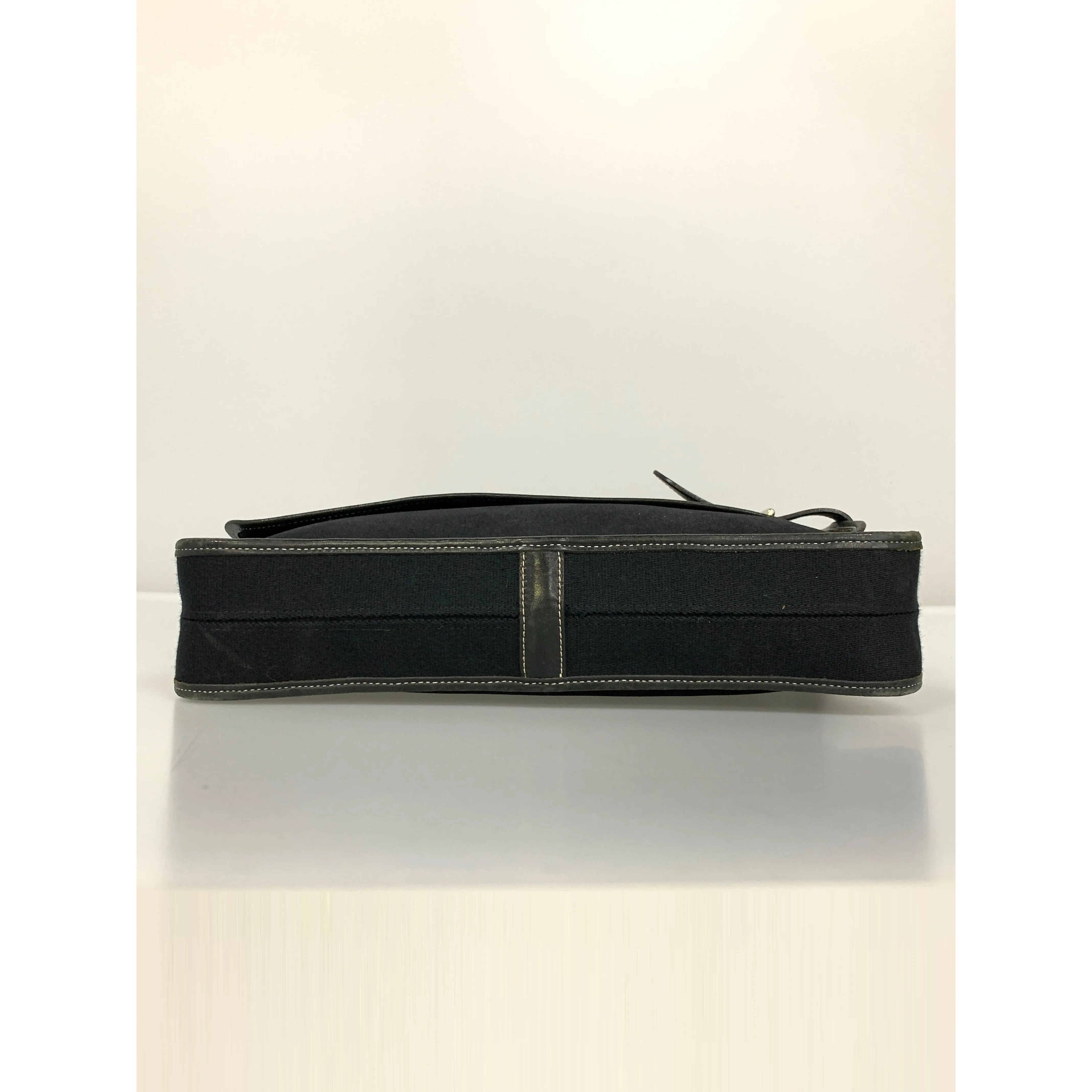 #HERMES/Cross Body Bag/BLK/Canvas