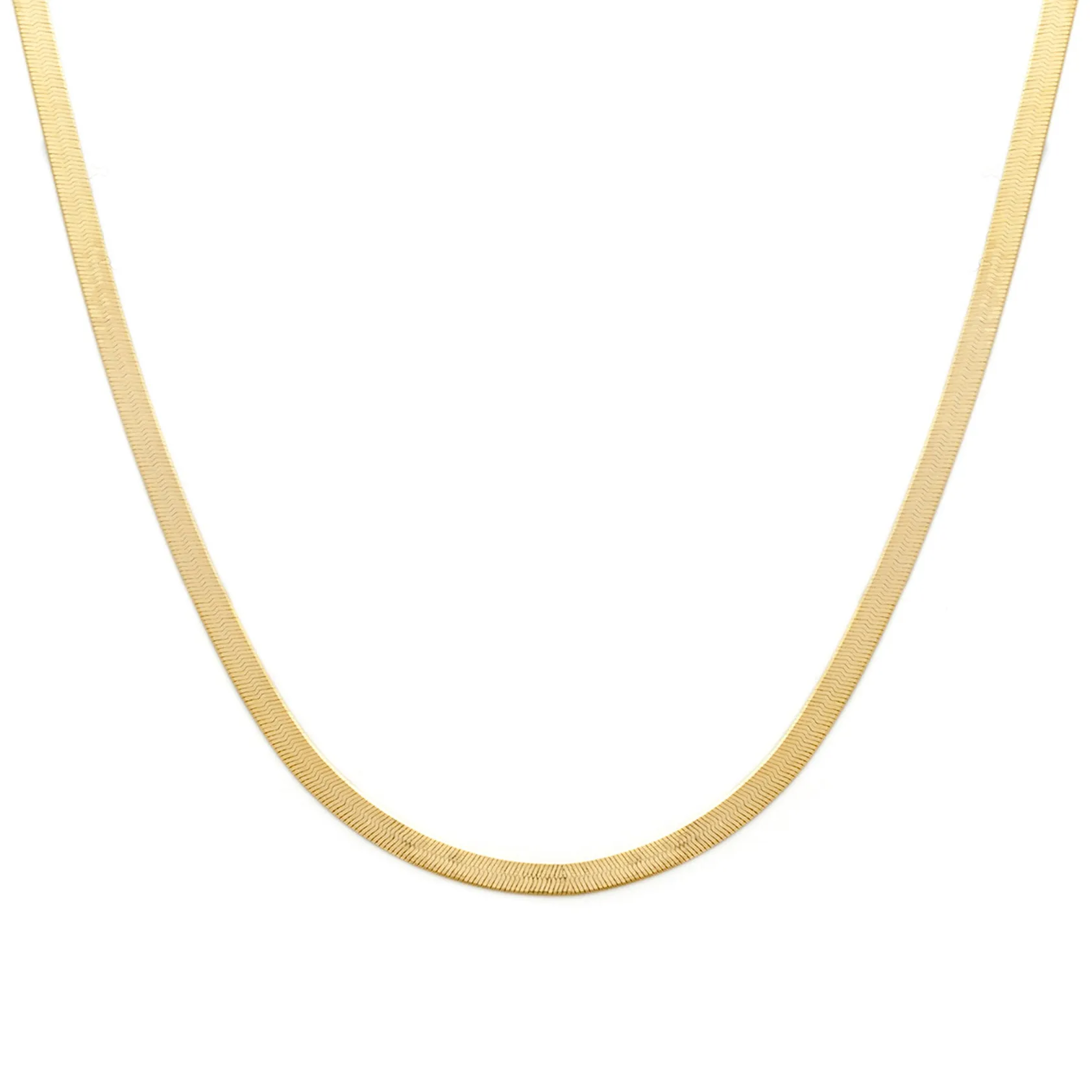 Herringbone Mother Necklace | 10k Gold